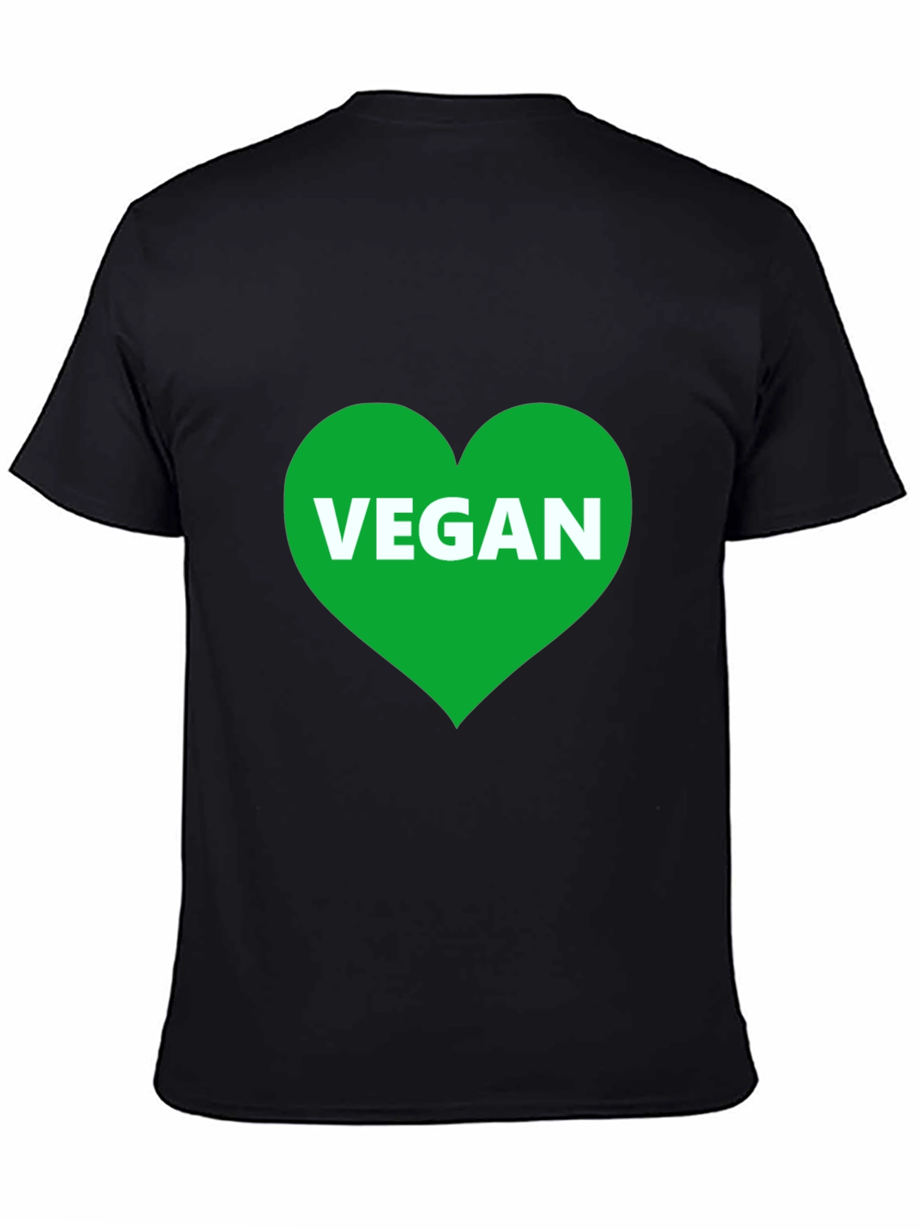 Vegan Heart T-Shirt - Black Graphic Tee
