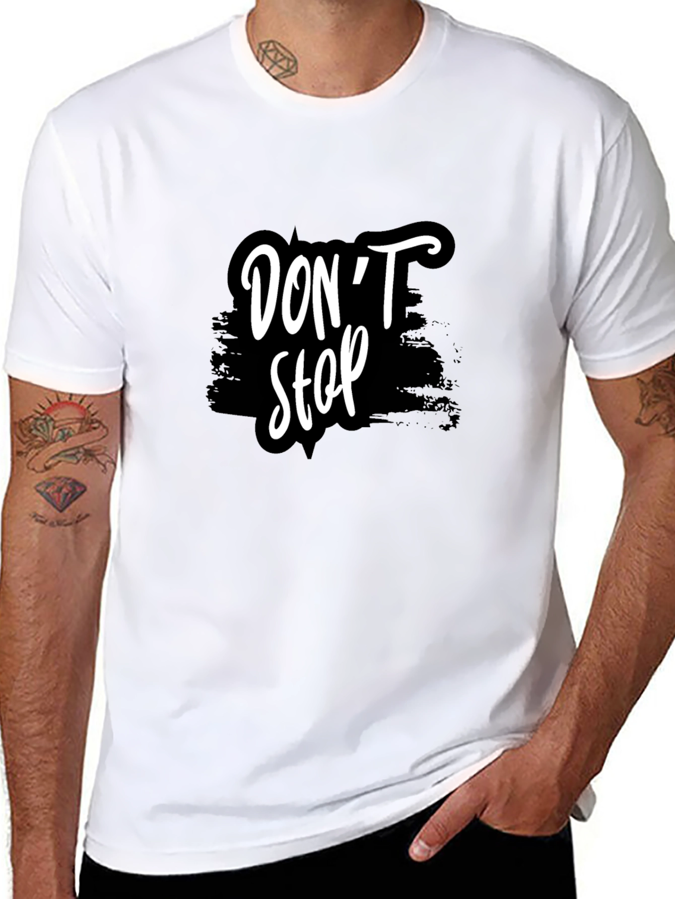 Dont Stop Graphic Tee - Stylish Black T-Shirt