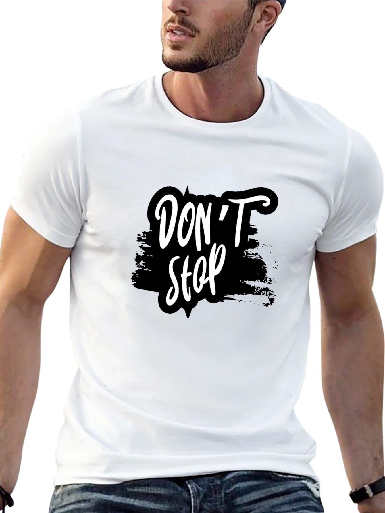 Dont Stop Graphic Tee - Stylish Black T-Shirt