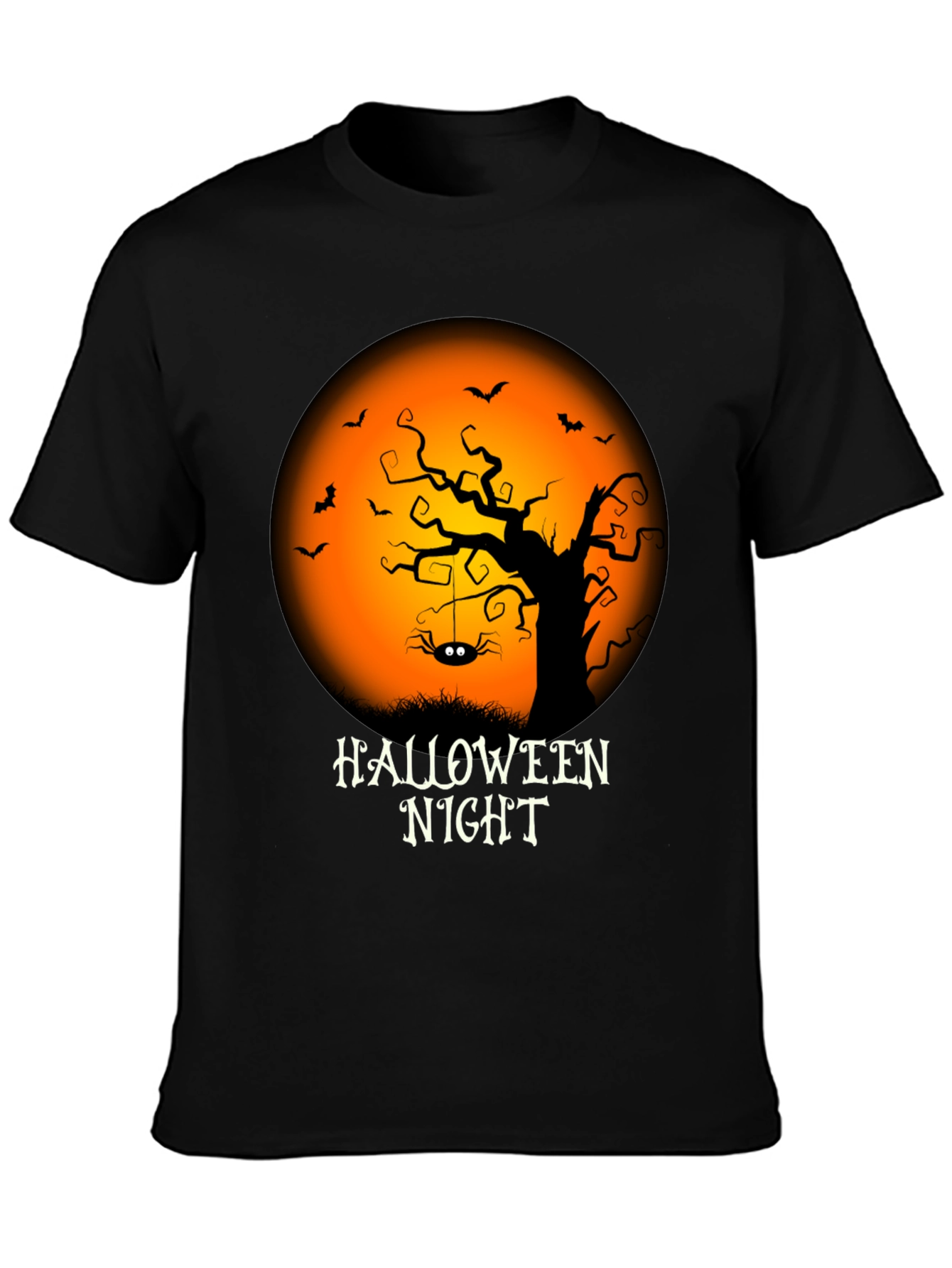 Halloween Night Graphic Tee - Spooky Season Shirt