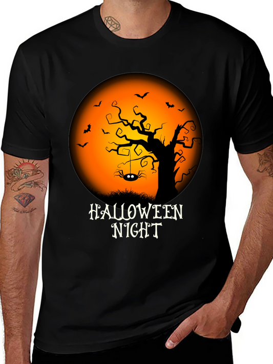 Halloween Night Graphic Tee - Spooky Season Shirt