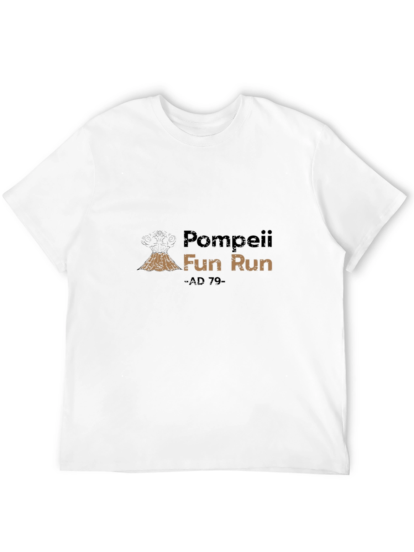 Pompeii Fun Run -AD 79- Black T-Shirt