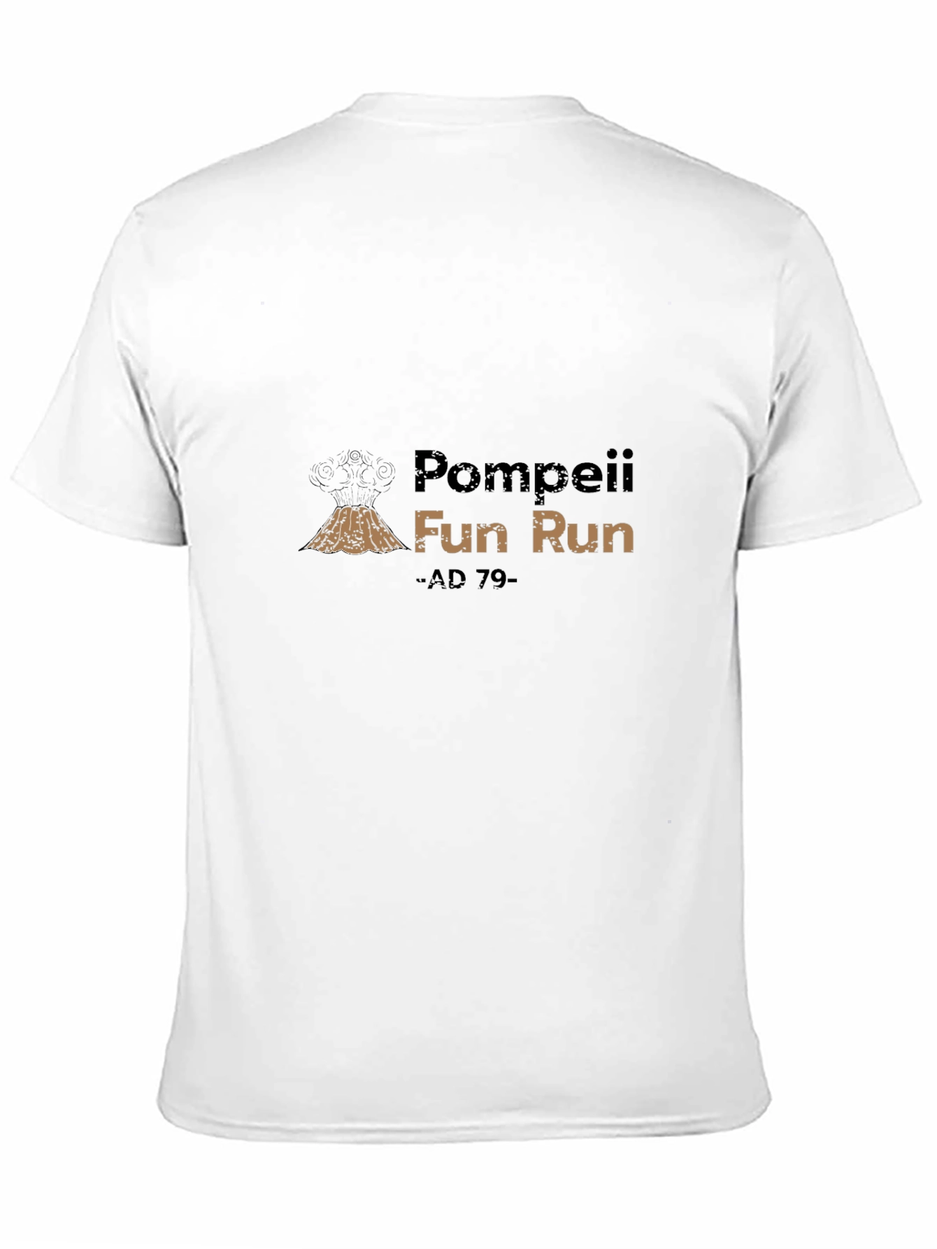 Pompeii Fun Run -AD 79- Black T-Shirt