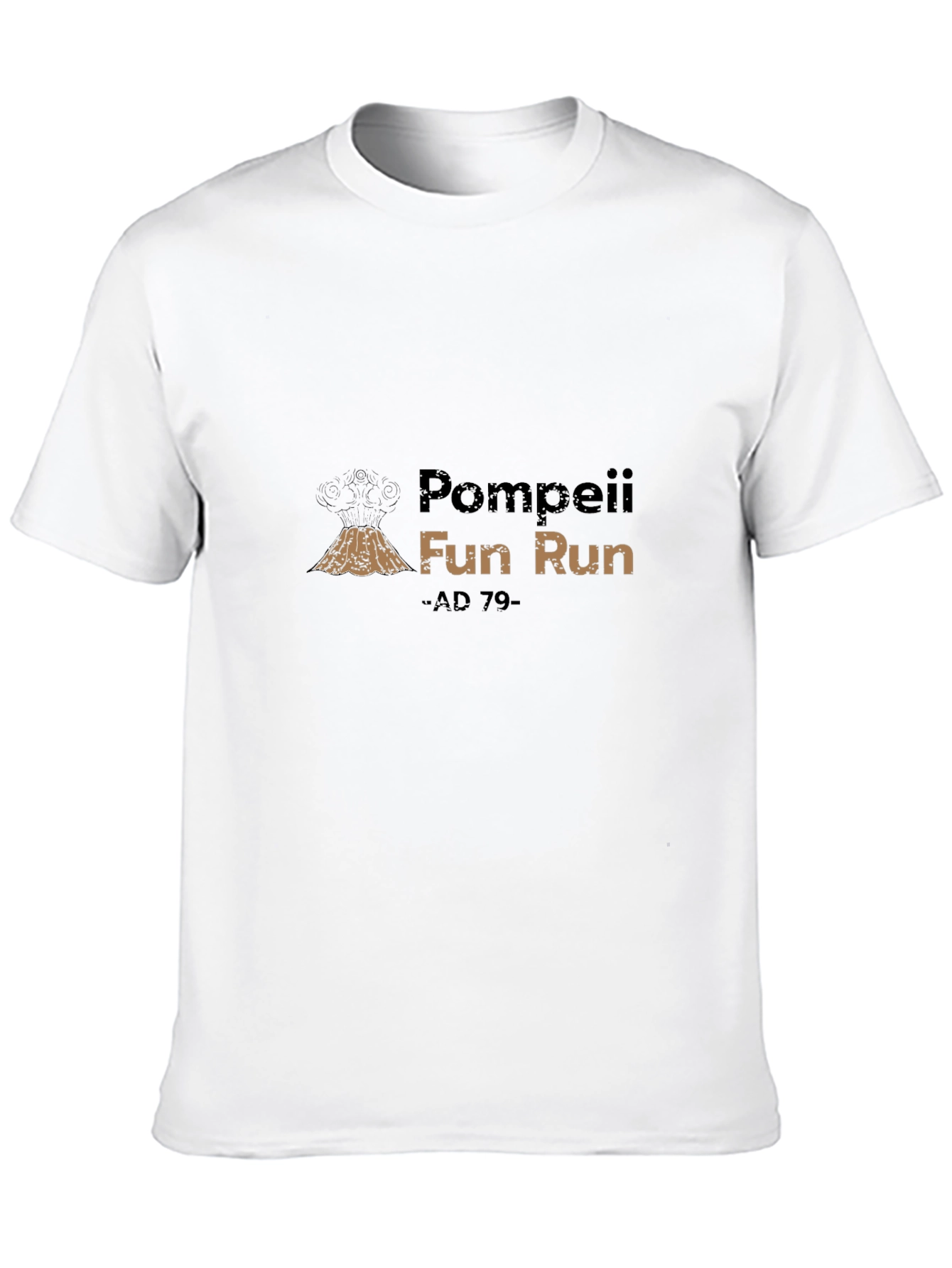 Pompeii Fun Run -AD 79- Black T-Shirt