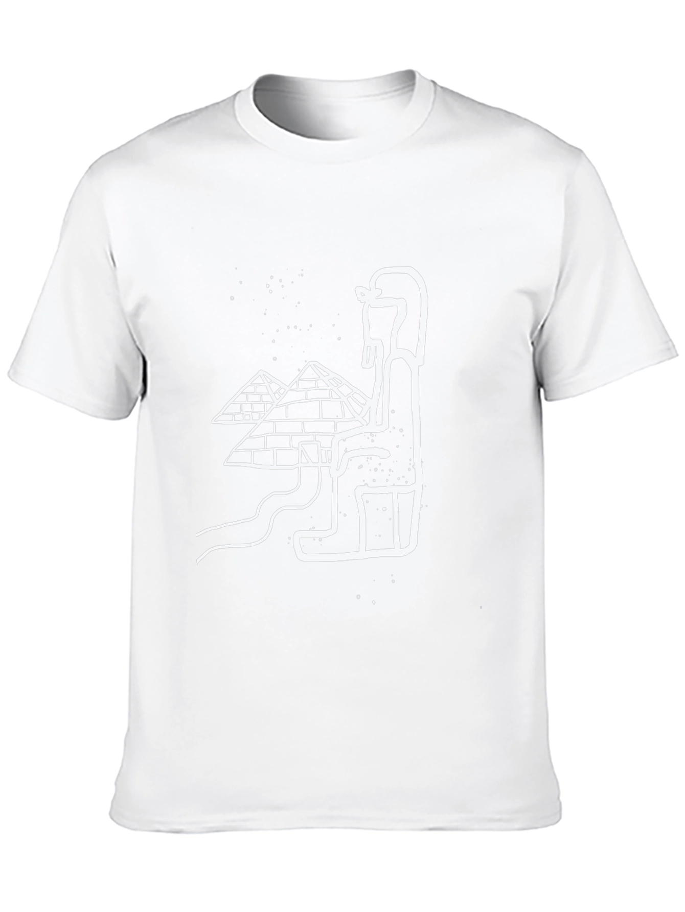 Egyptian Pyramids Graphic Tee - Black Cotton T-Shirt