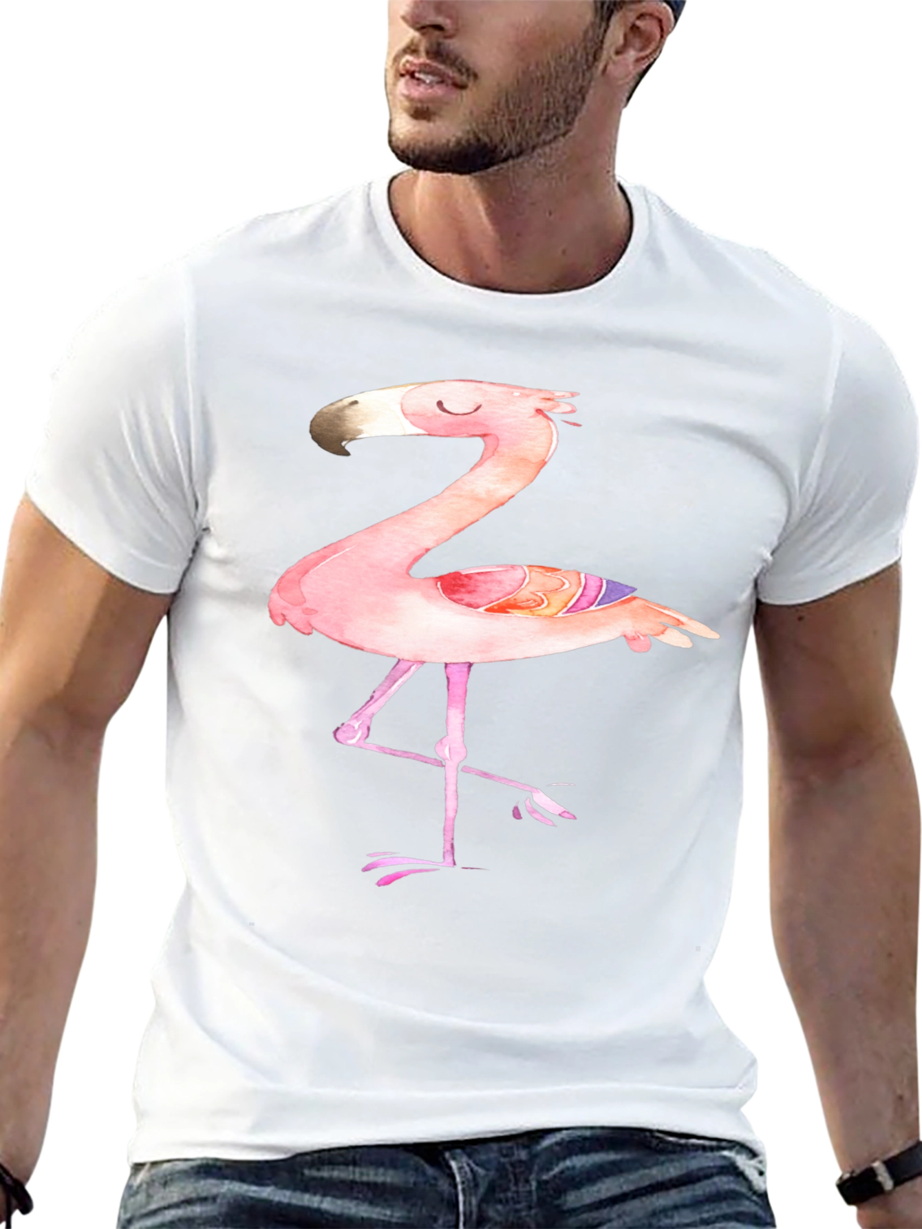 Watercolor Flamingo Graphic Tee