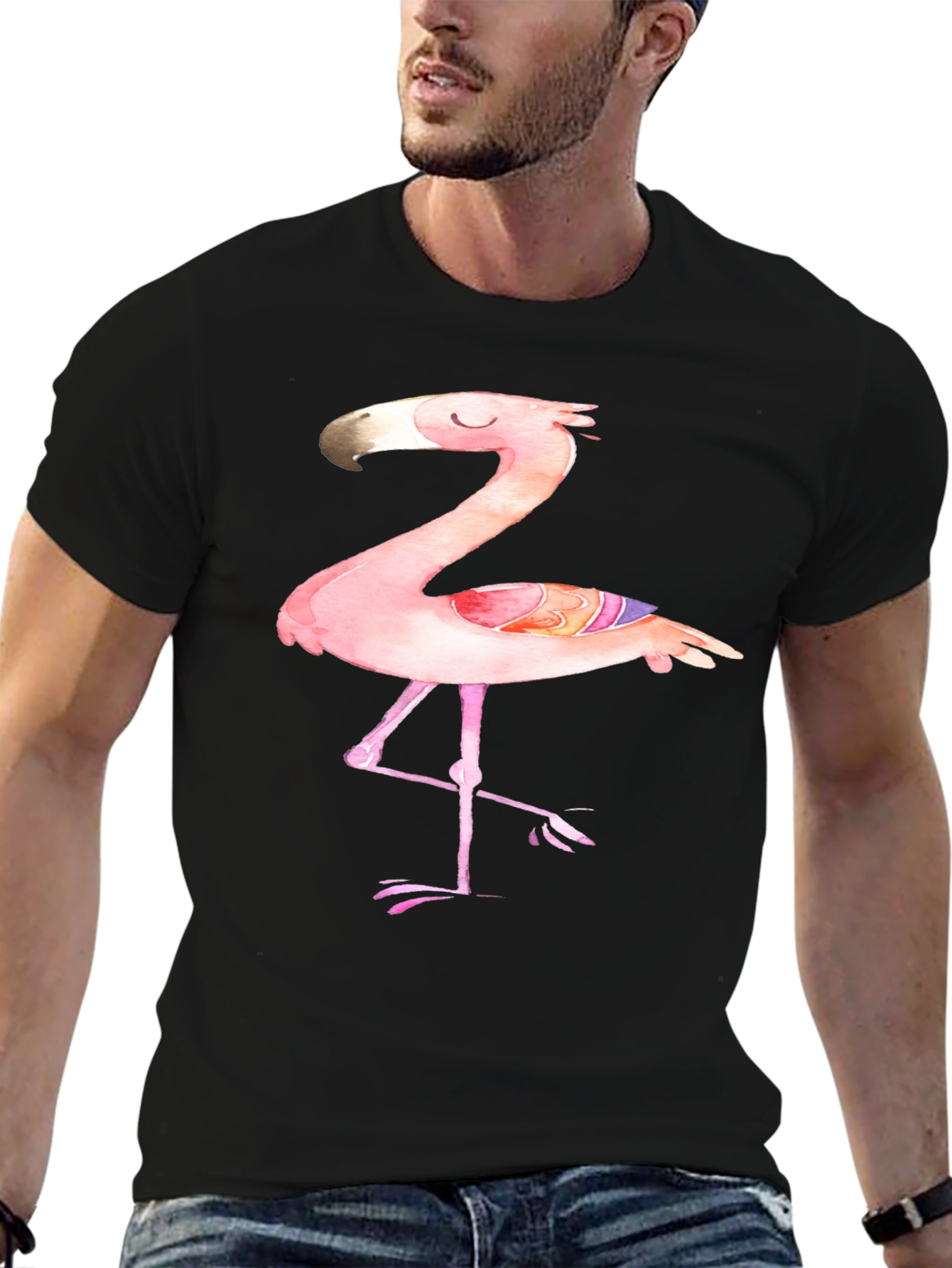 Watercolor Flamingo Graphic Tee