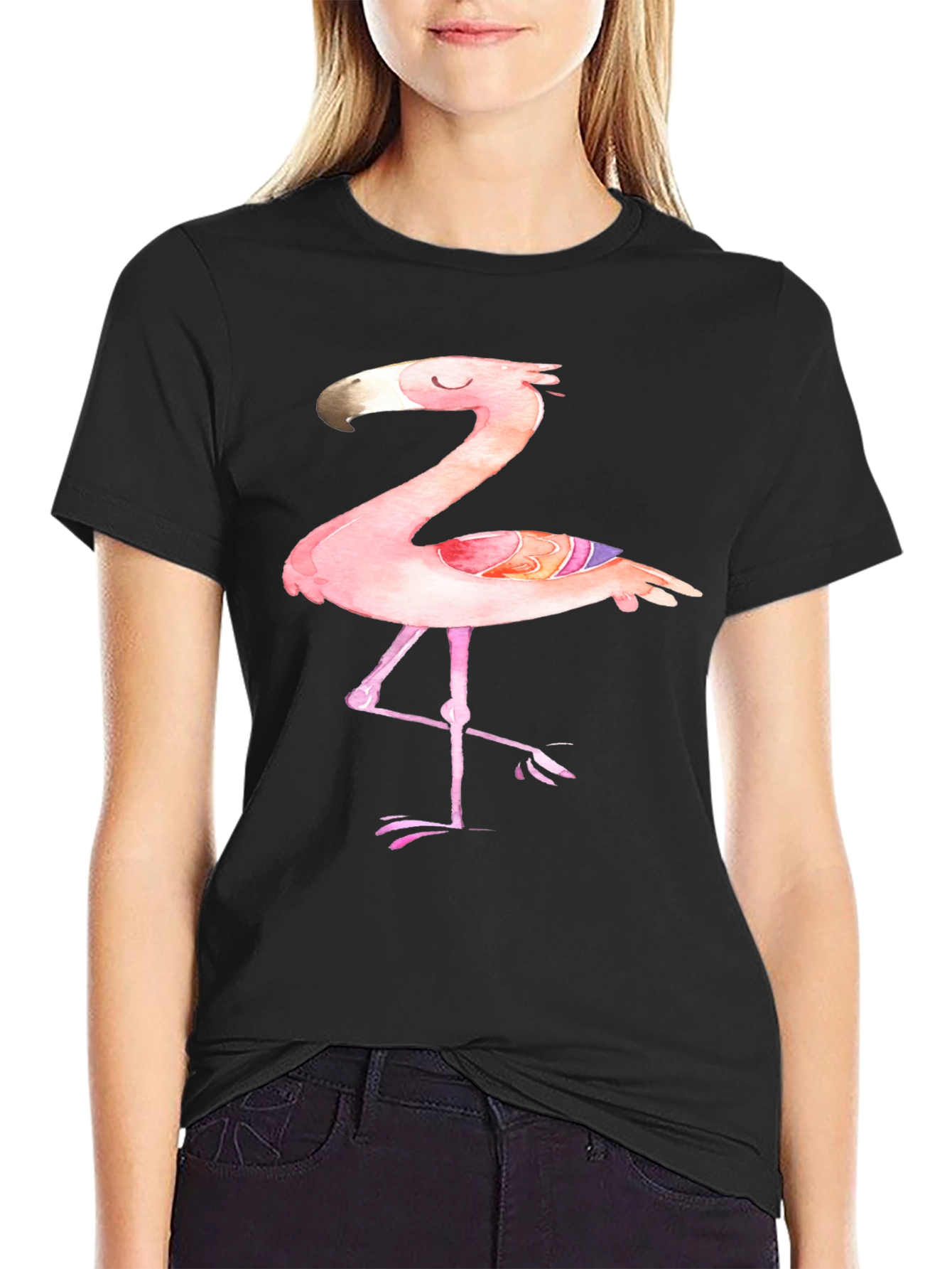 Watercolor Flamingo Graphic Tee