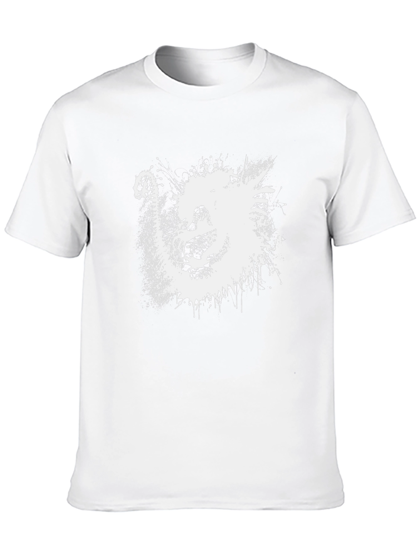 Abstract Dragon Graphic T-Shirt - Black
