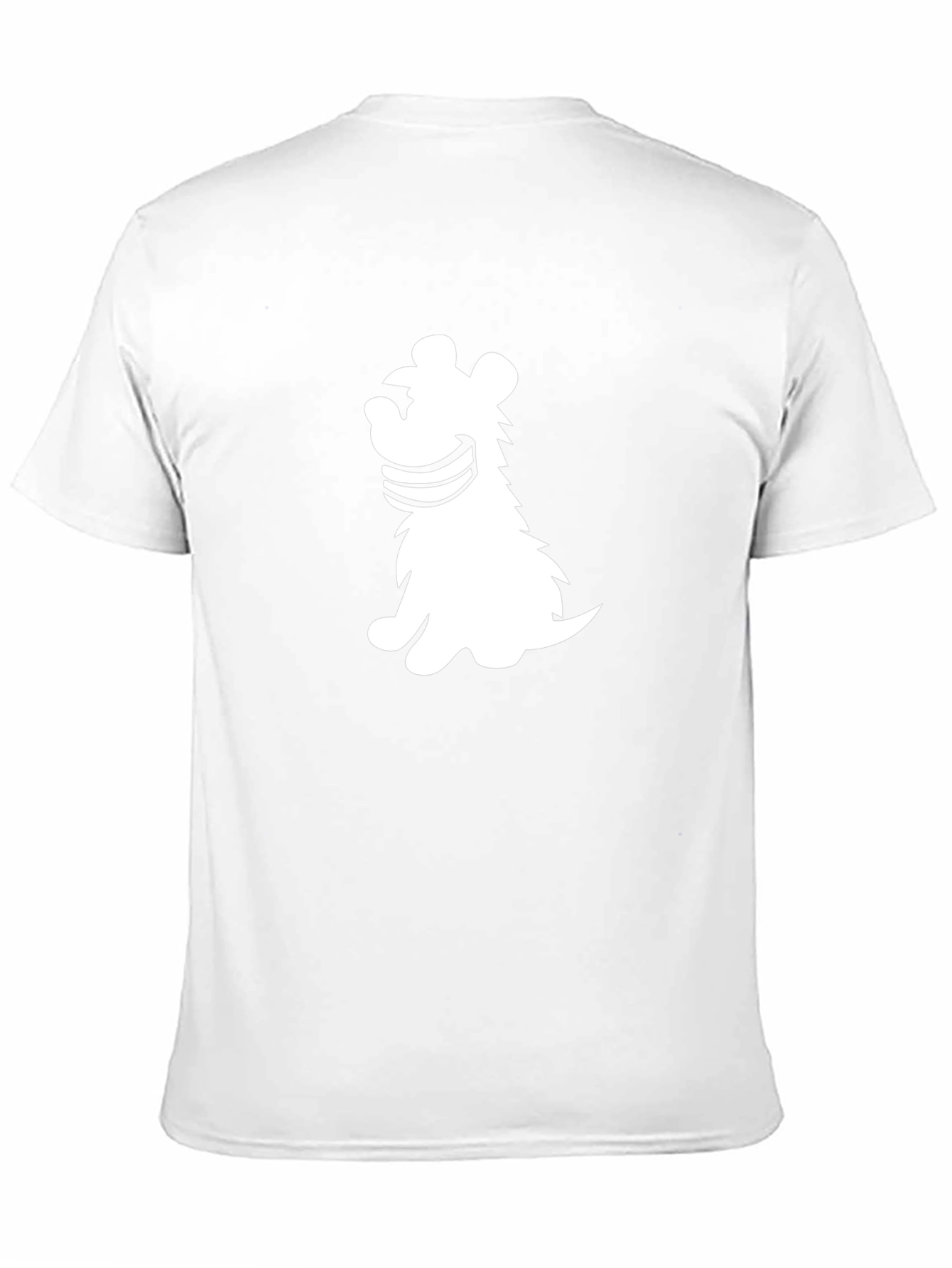Black T-Shirt with Cartoon Dog Graphic
