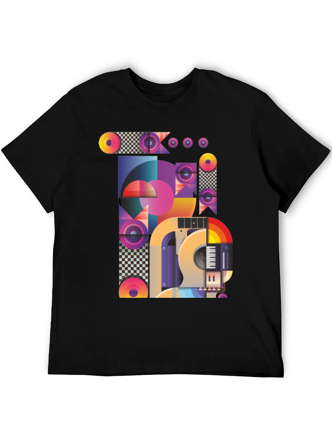 Abstract Musical Instrument Graphic T-Shirt