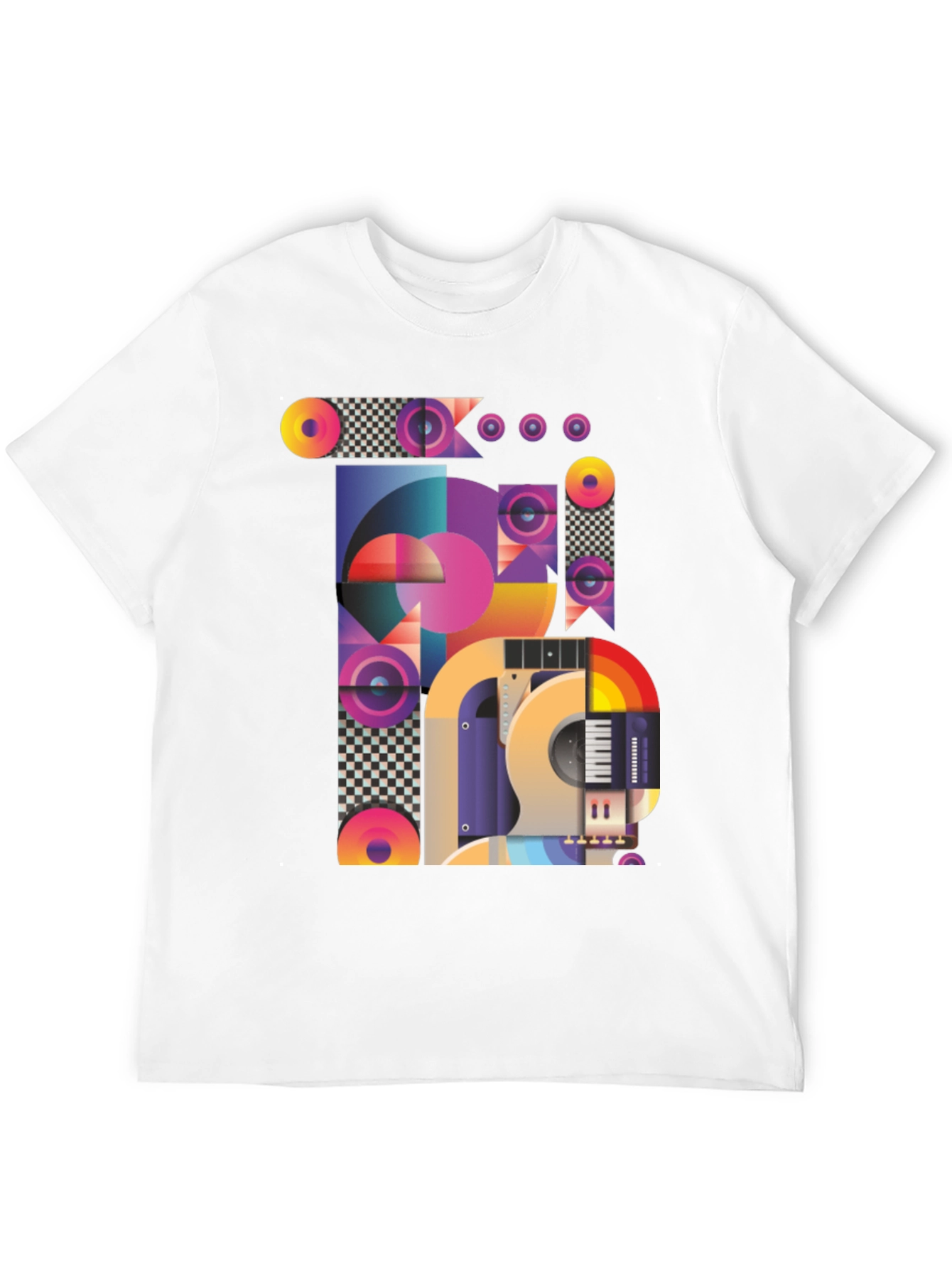 Abstract Musical Instrument Graphic T-Shirt