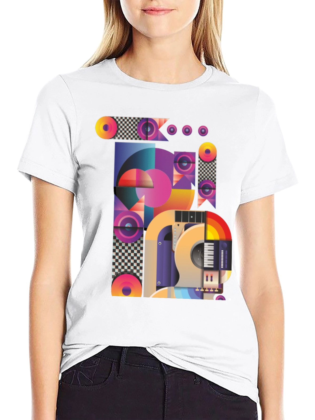 Abstract Musical Instrument Graphic T-Shirt