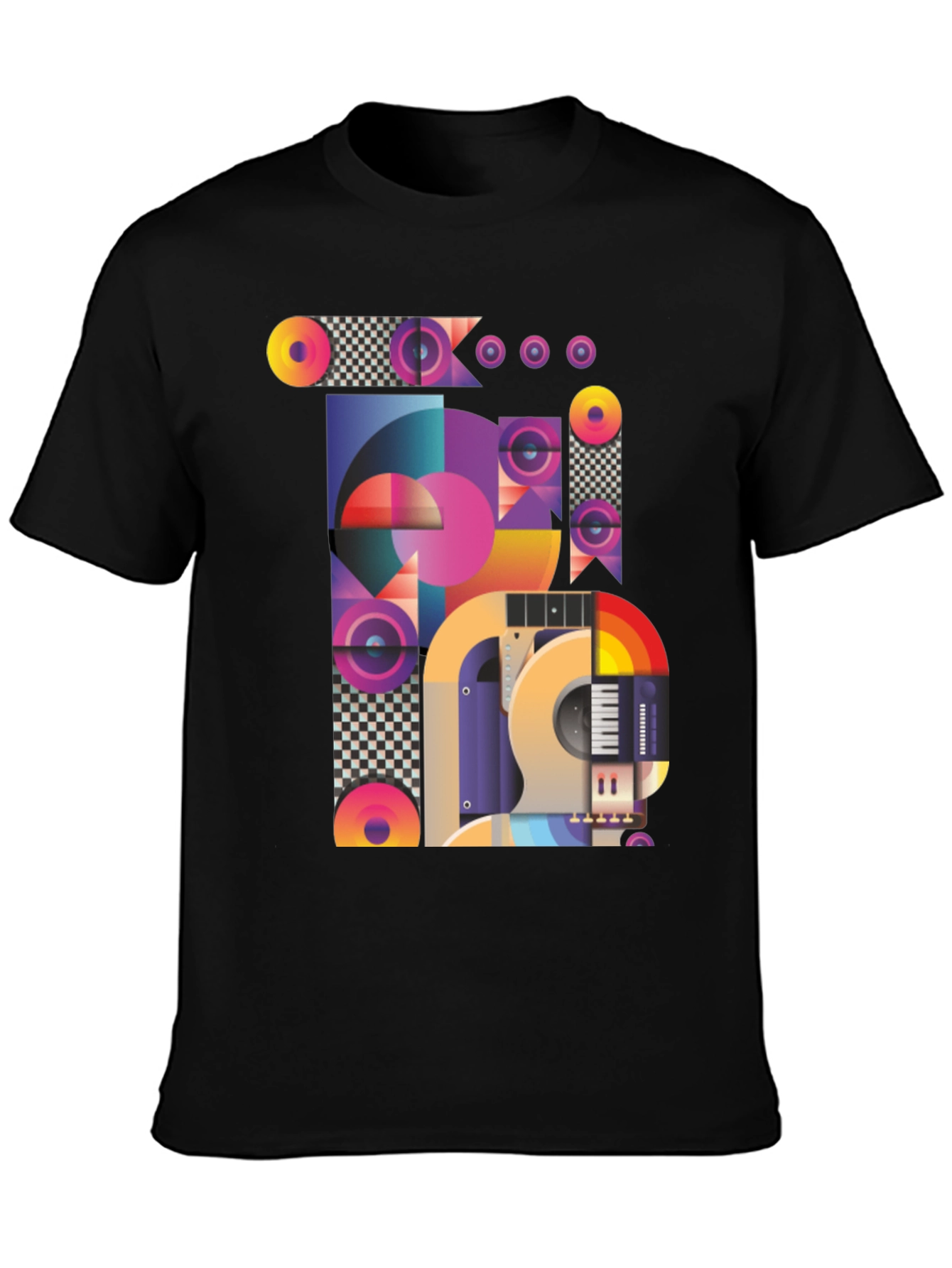 Abstract Musical Instrument Graphic T-Shirt