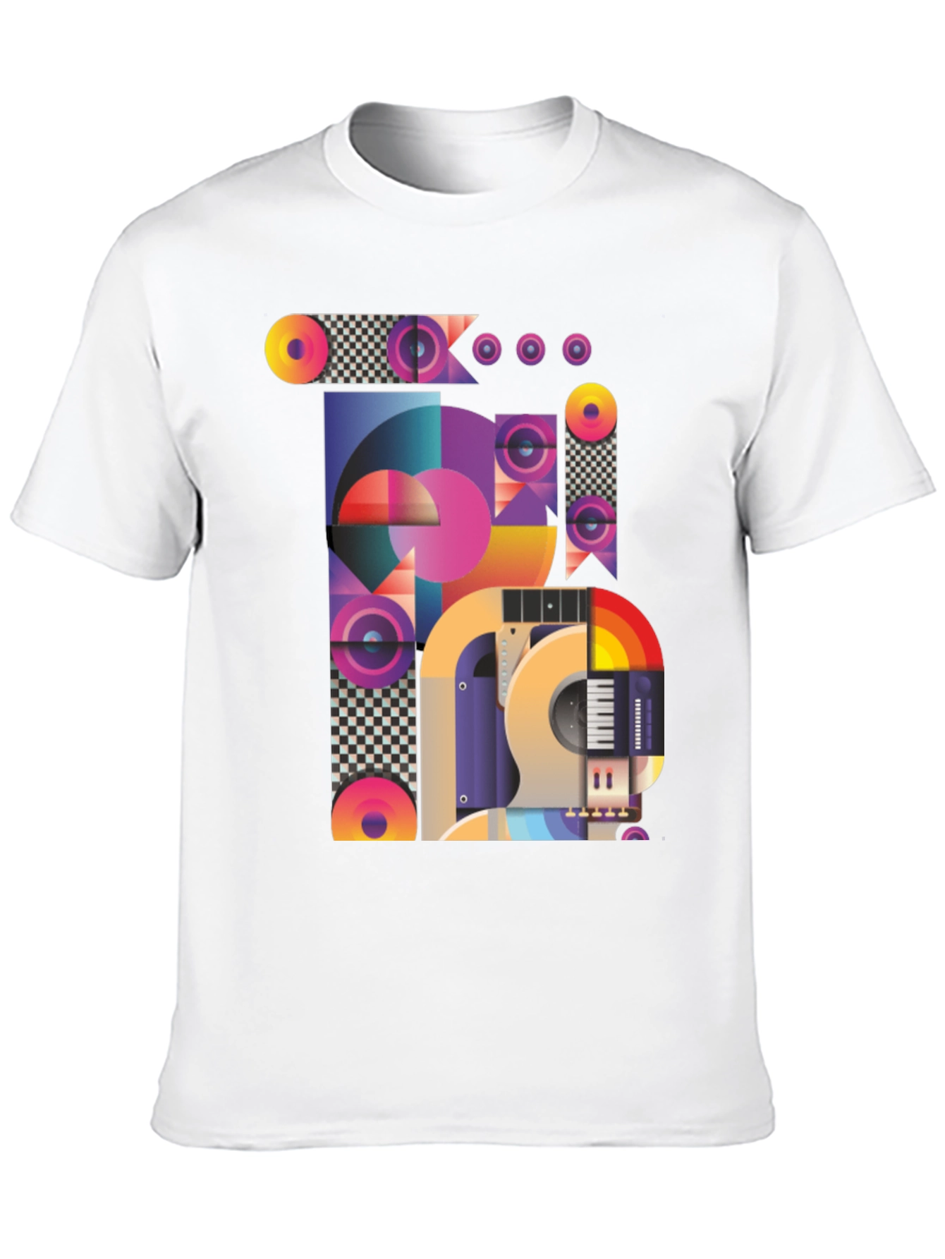 Abstract Musical Instrument Graphic T-Shirt