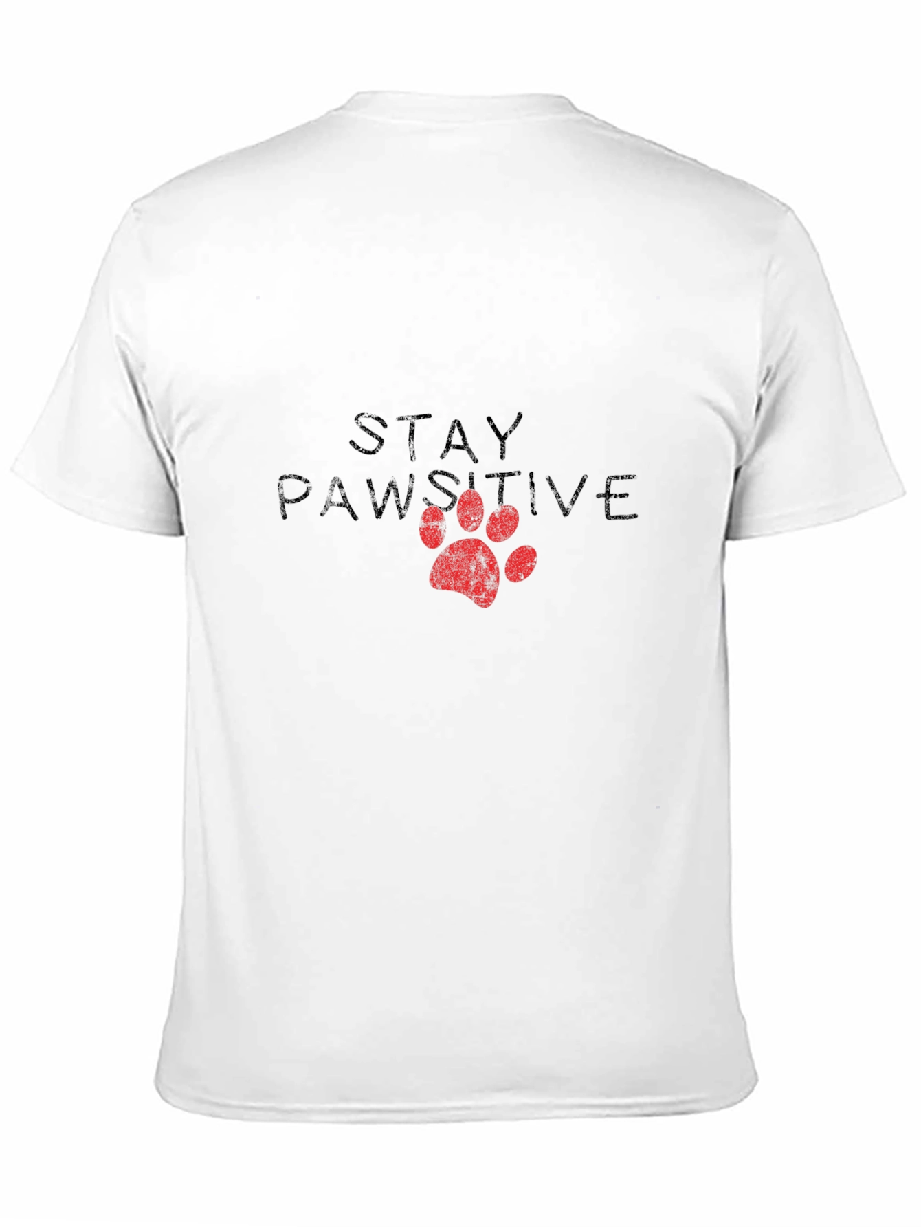 Stay Pawsitive Black Graphic Tee