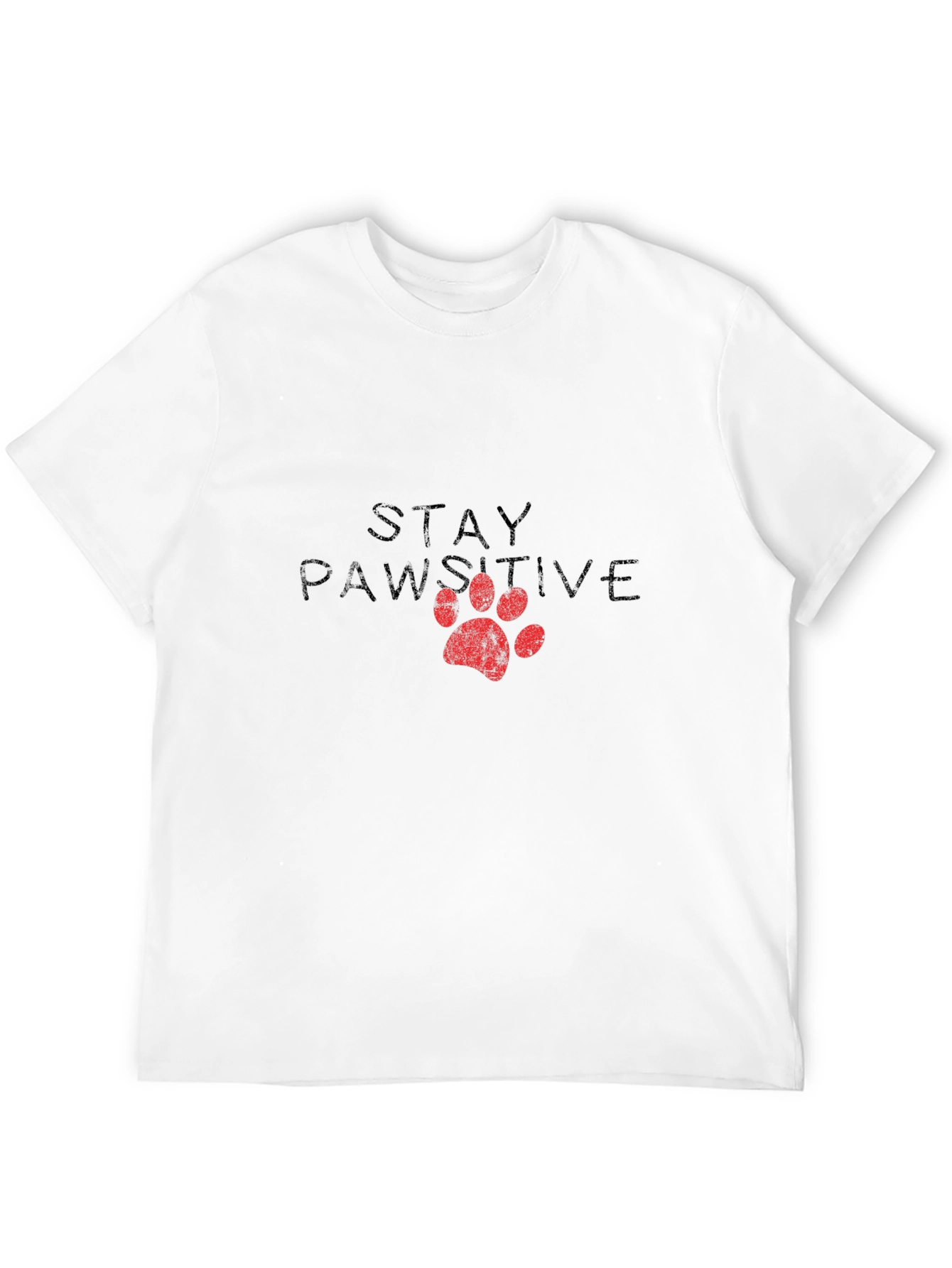 Stay Pawsitive Black Graphic Tee