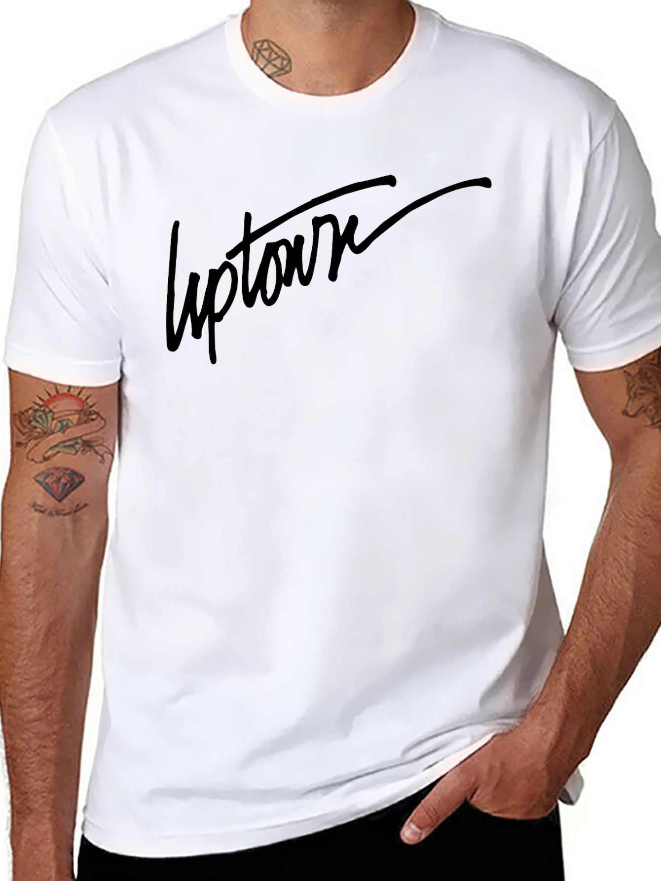 Uptown Graphic Print Black T-Shirt