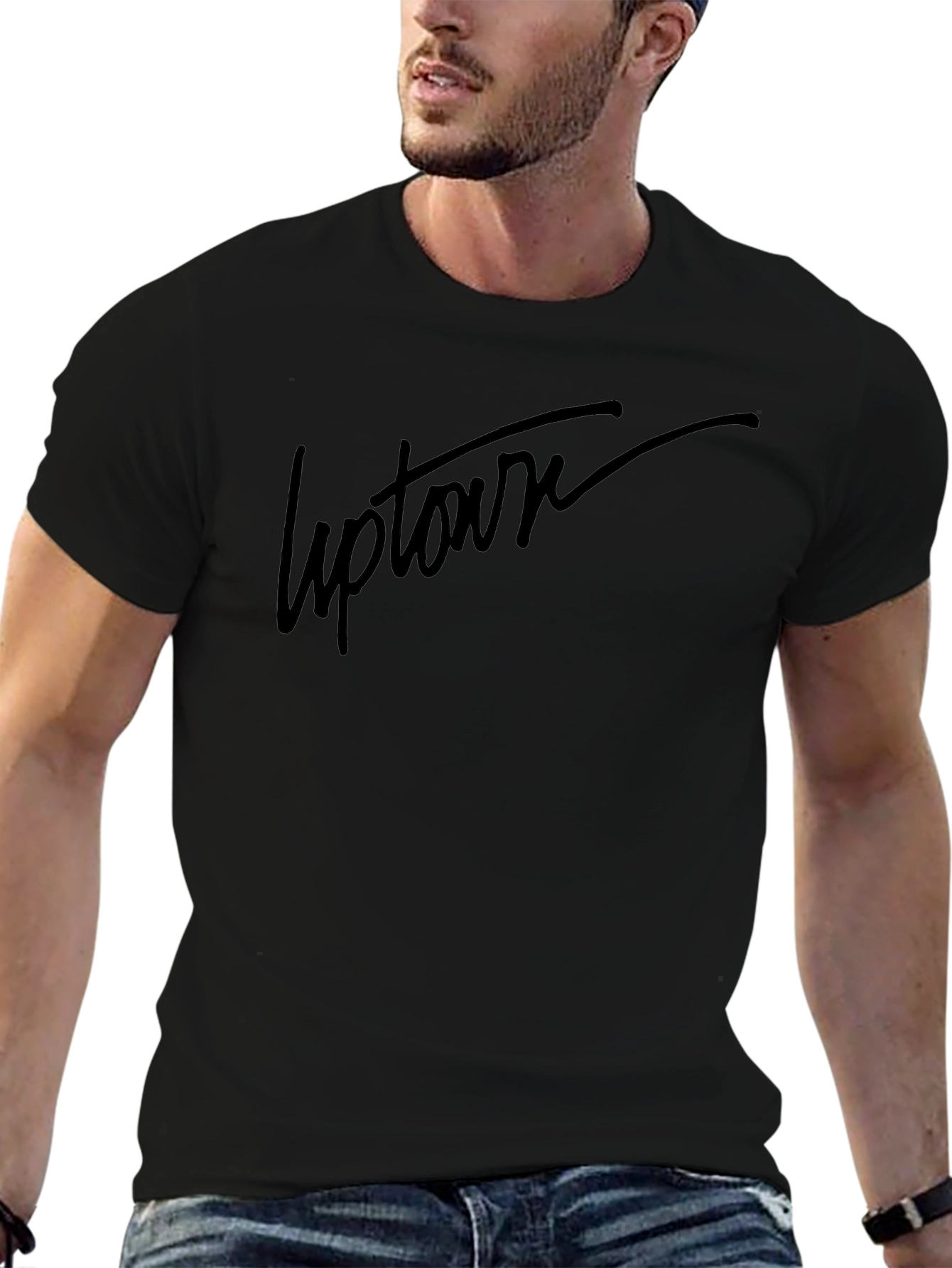 Uptown Graphic Print Black T-Shirt