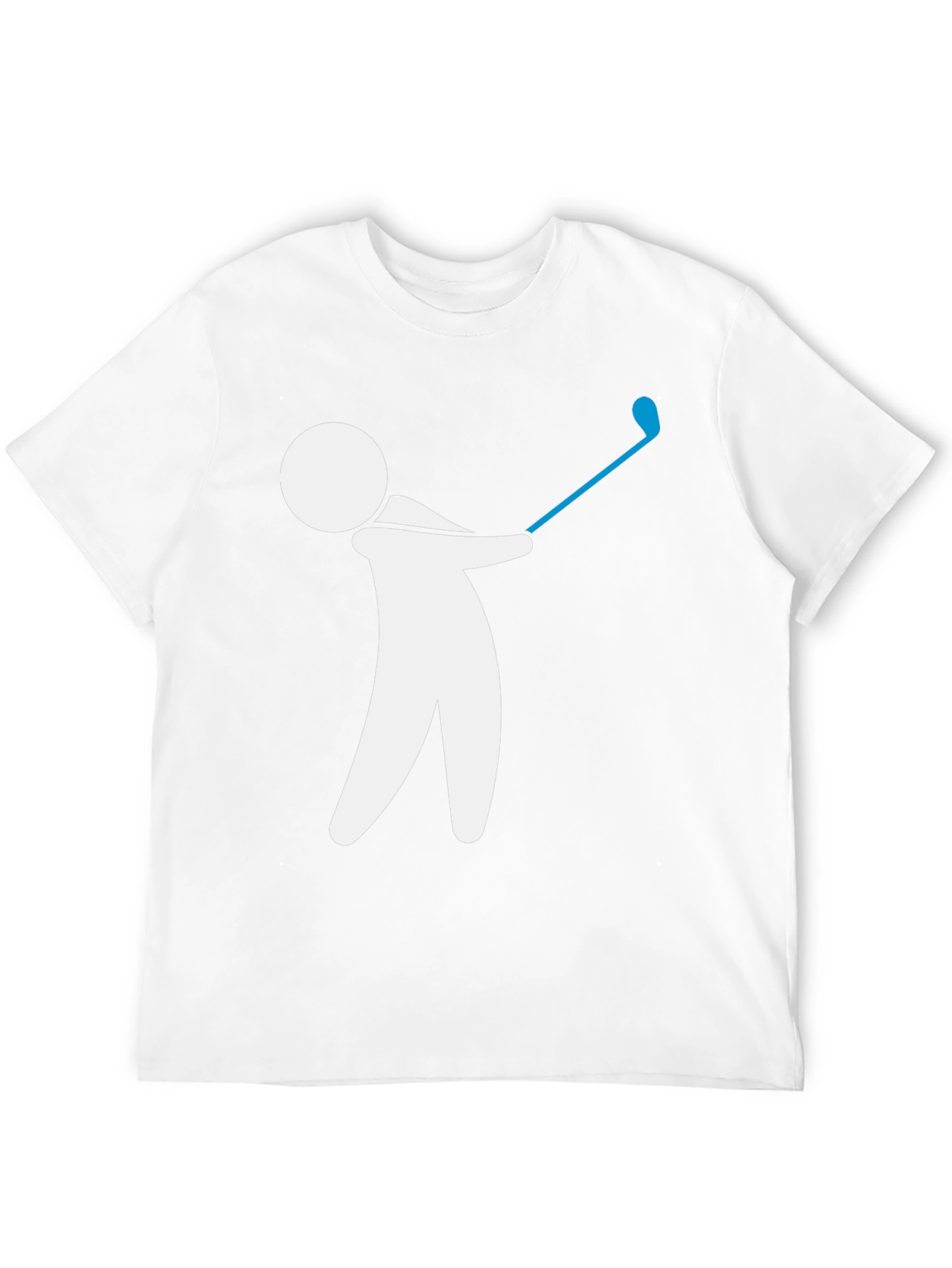 Golf Swing Graphic Tee - Black Cotton T-Shirt