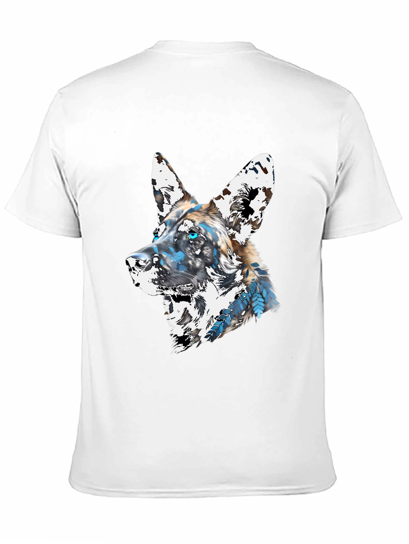 Abstract Dog Graphic Tee - Mens Black T-Shirt