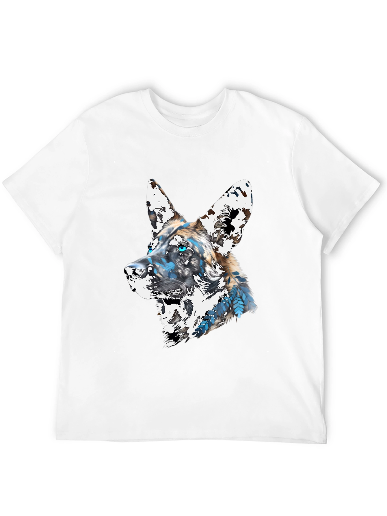 Abstract Dog Graphic Tee - Mens Black T-Shirt