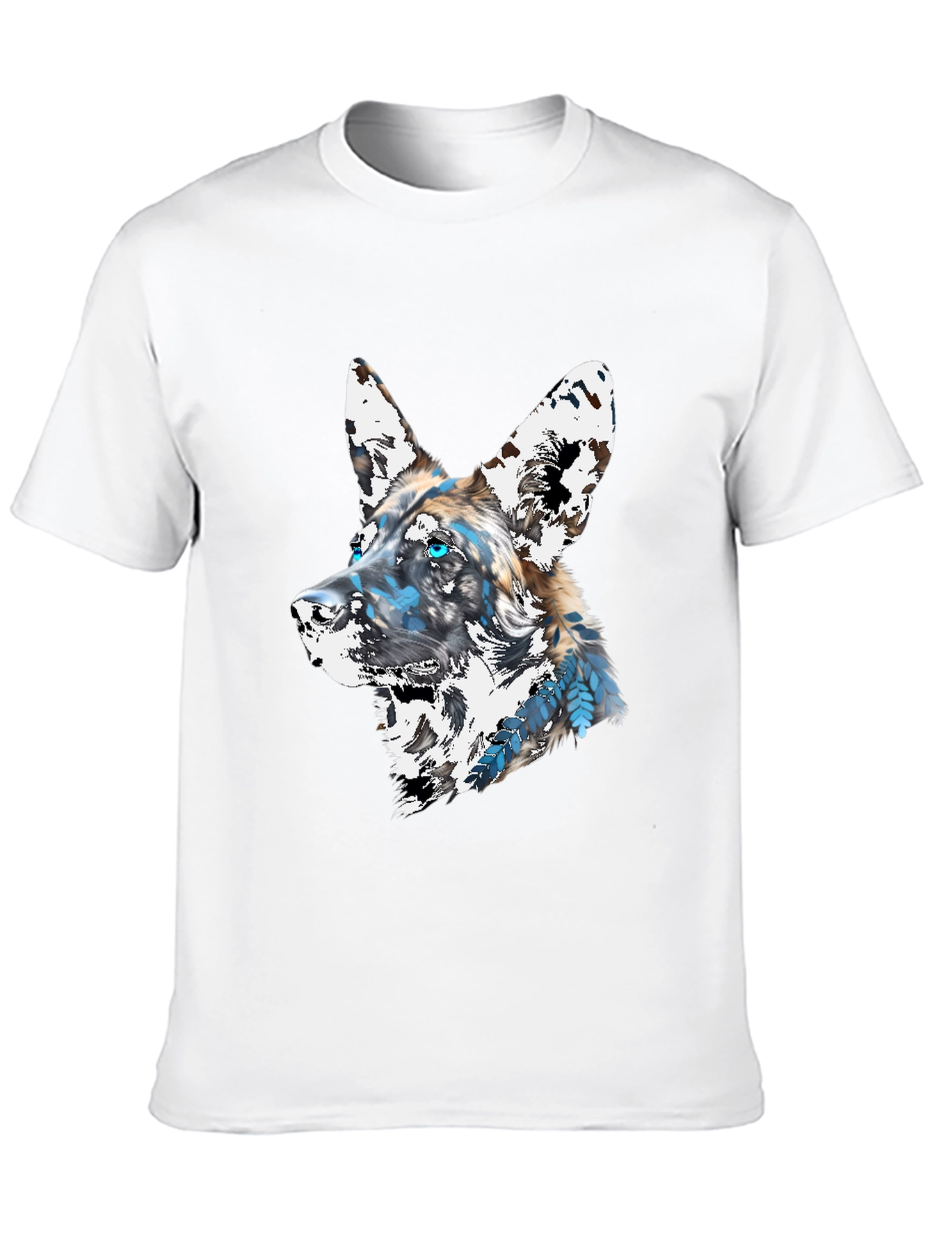 Abstract Dog Graphic Tee - Mens Black T-Shirt