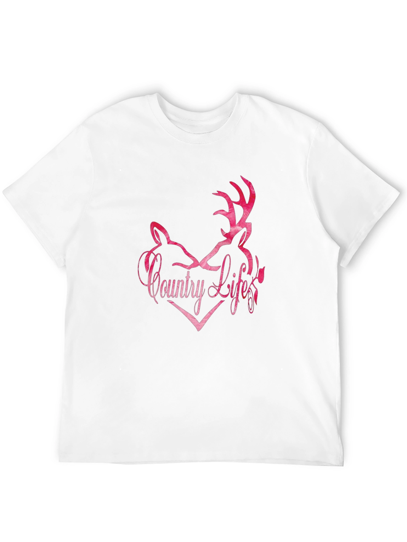 Country Life Deer Heart Graphic Tee - Black