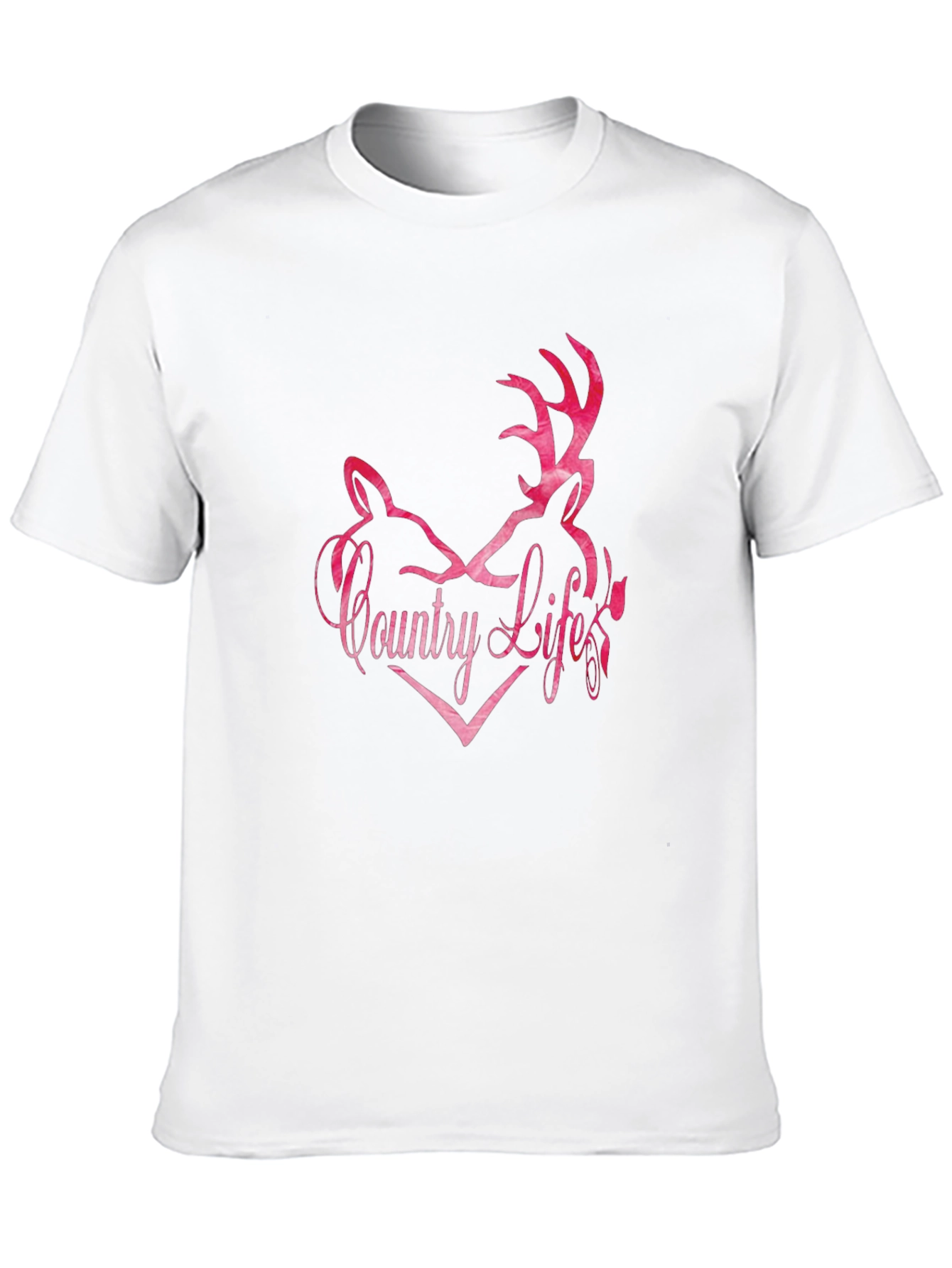 Country Life Deer Heart Graphic Tee - Black