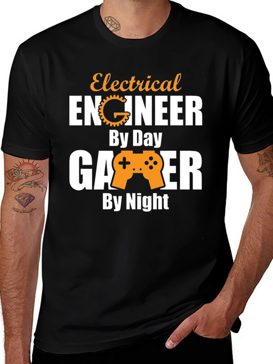 Electrical Engineer Gamer T-Shirt - Day & Night