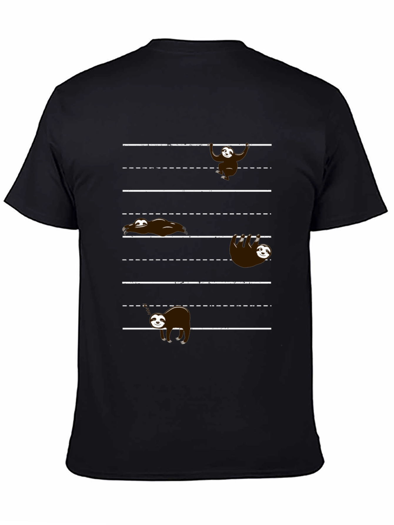 Sloth Line T-Shirt: Funny Animal Graphic Tee