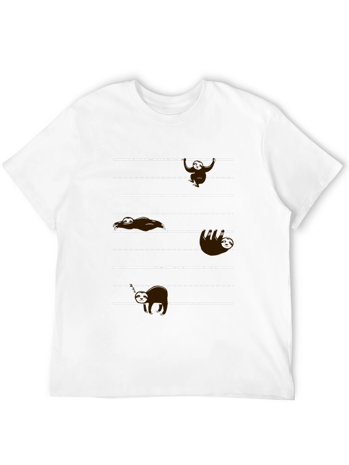 Sloth Line T-Shirt: Funny Animal Graphic Tee