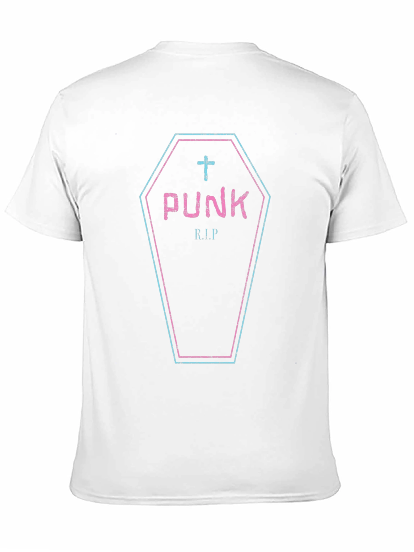 Punk R.I.P. Coffin Graphic T-Shirt