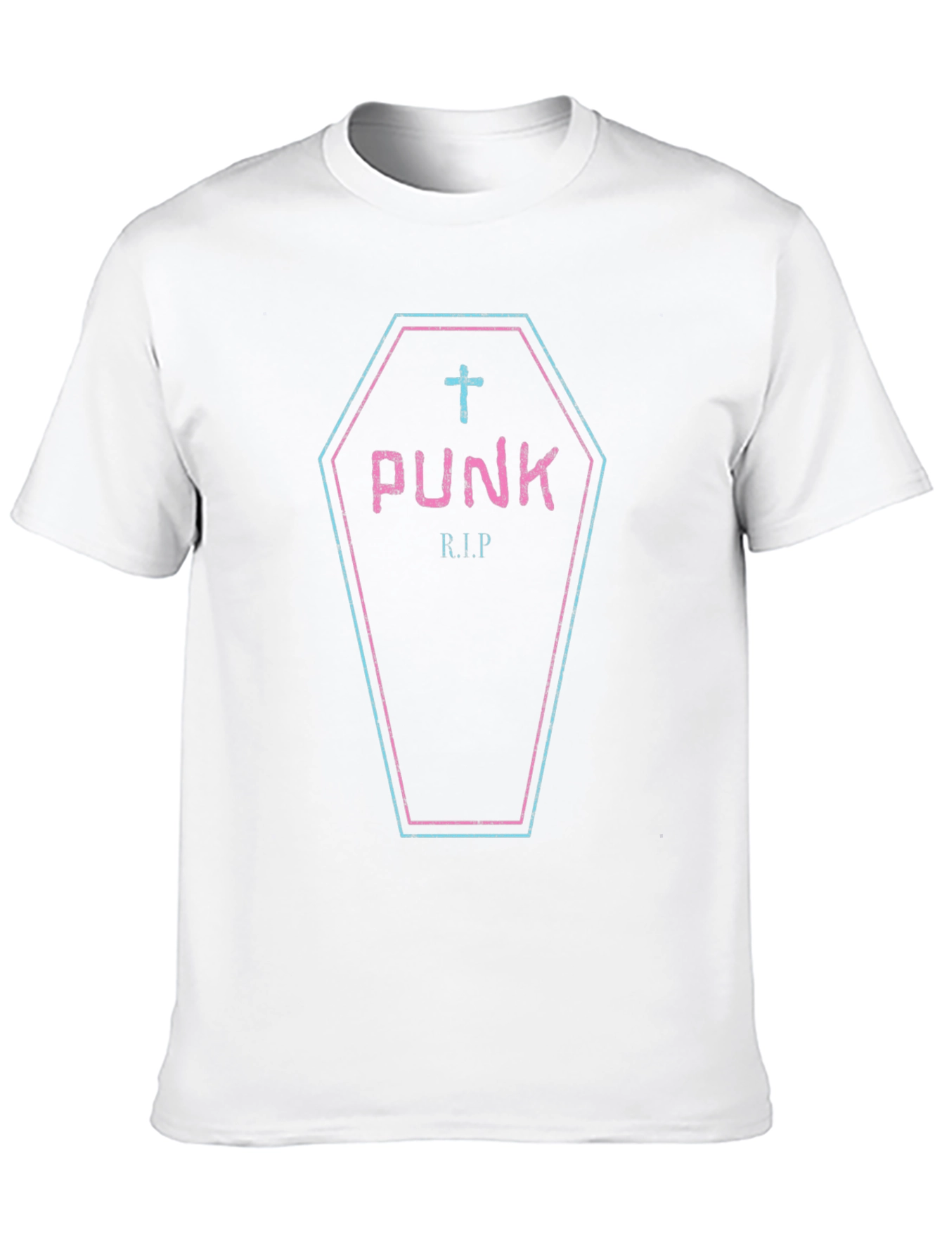 Punk R.I.P. Coffin Graphic T-Shirt