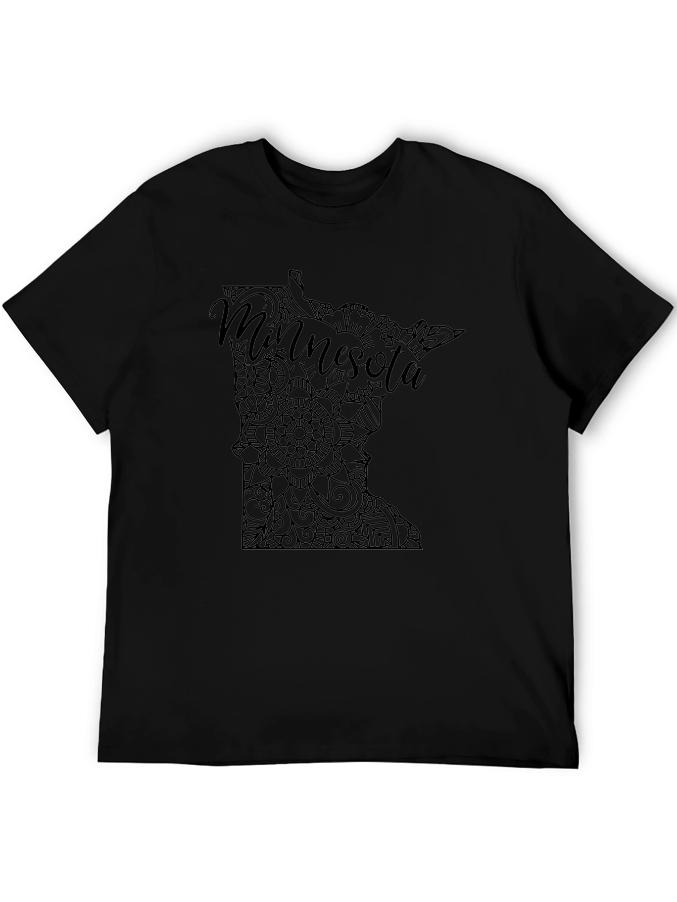 Minnesota State Mandala T-Shirt - Black Graphic Tee