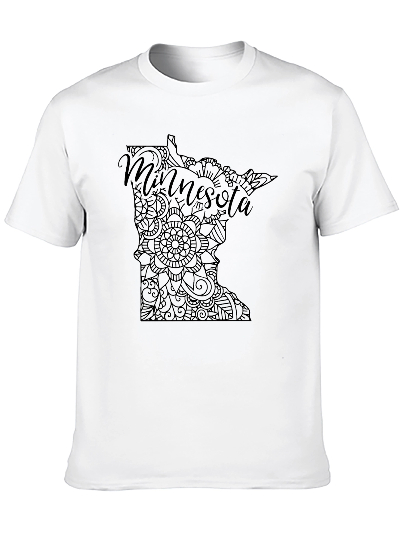 Minnesota State Mandala T-Shirt - Black Graphic Tee