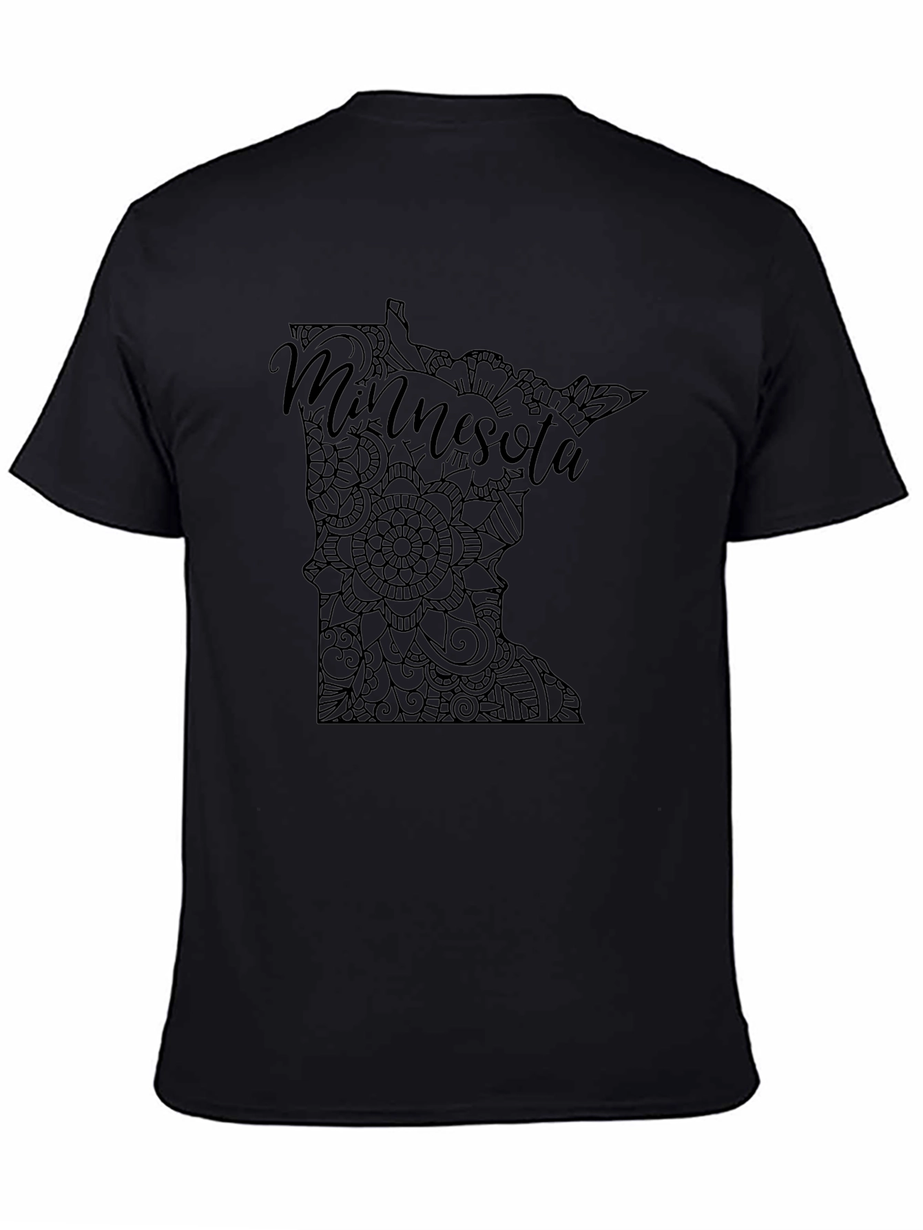Minnesota State Mandala T-Shirt - Black Graphic Tee