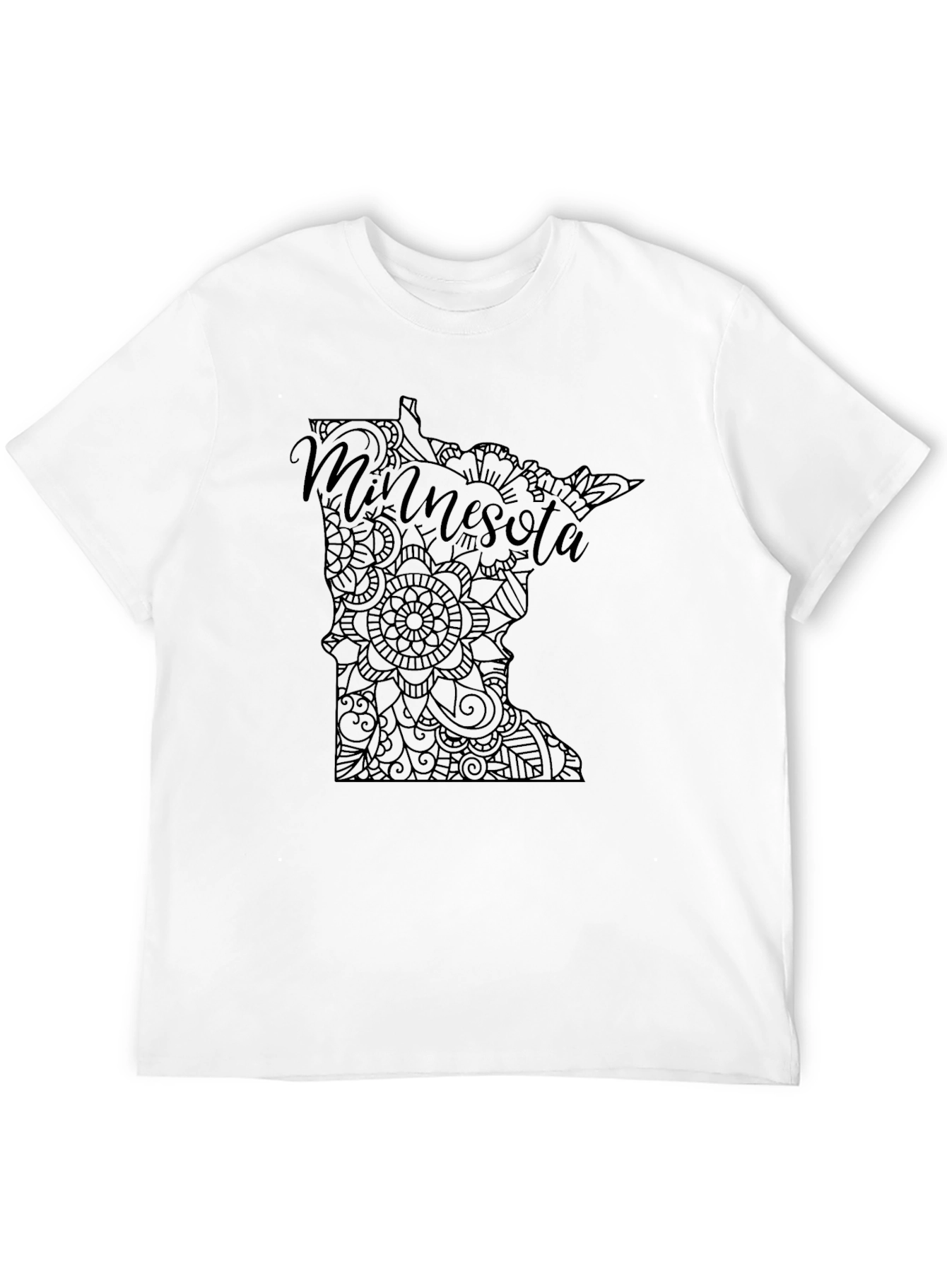 Minnesota State Mandala T-Shirt - Black Graphic Tee