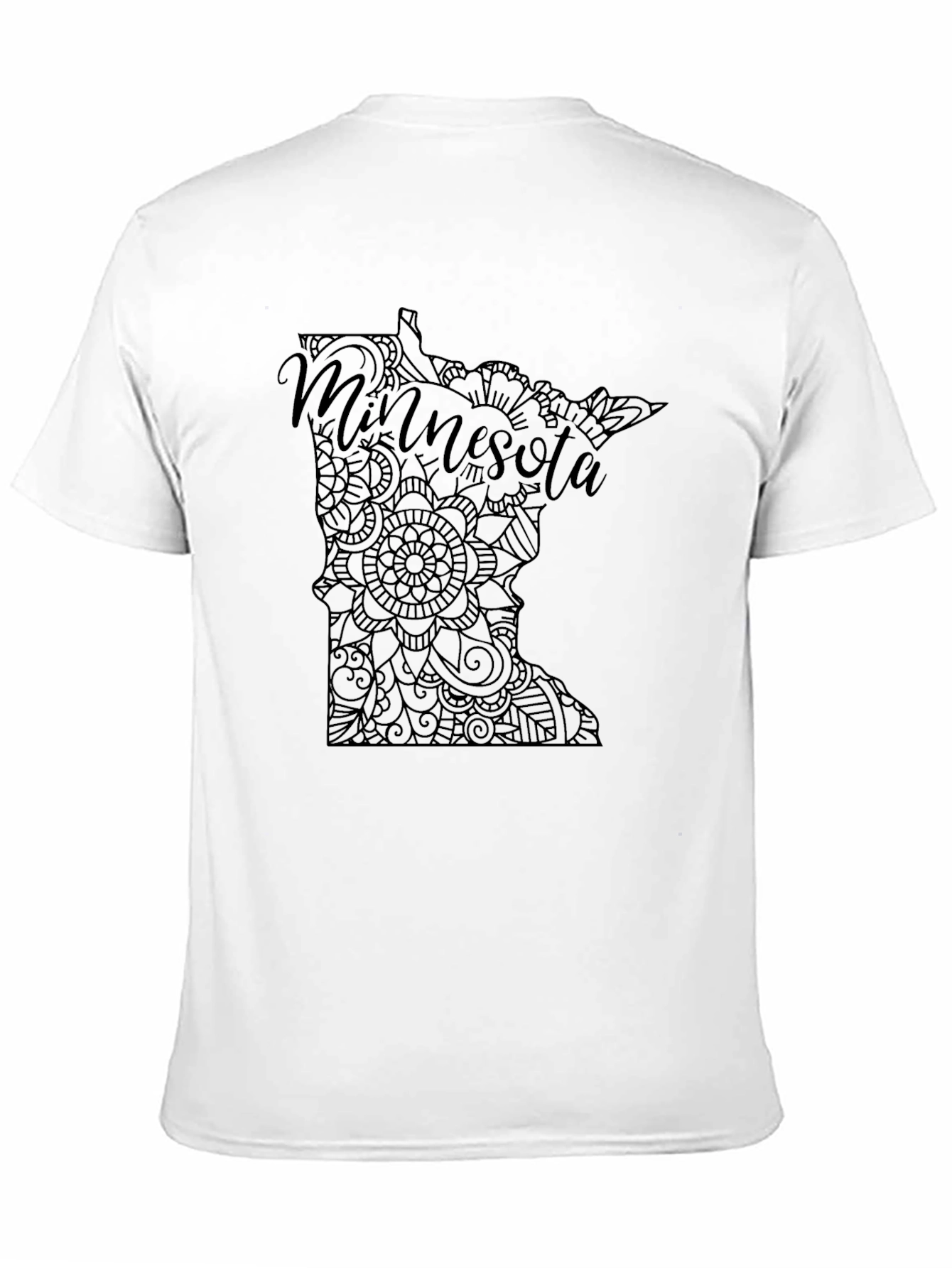 Minnesota State Mandala T-Shirt - Black Graphic Tee