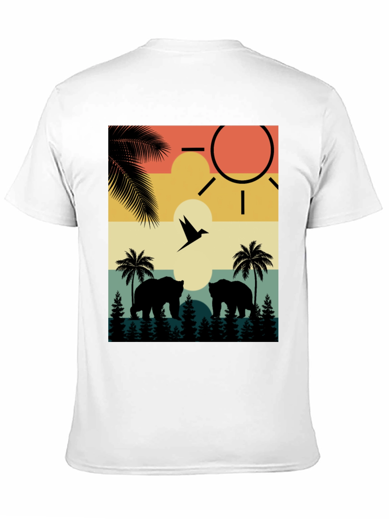Sunset Bear Silhouette Graphic Tee