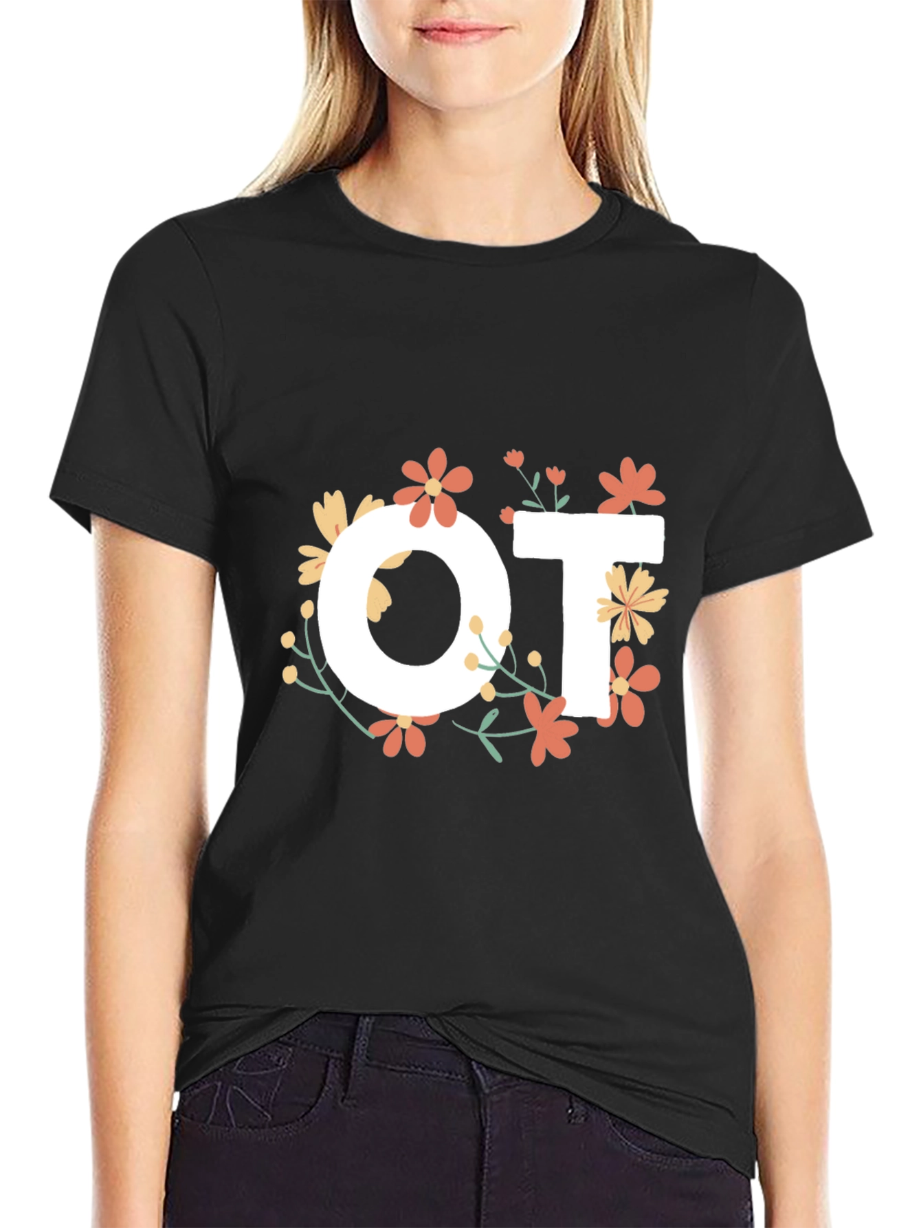 Floral OT T-Shirt - Occupational Therapist Tee