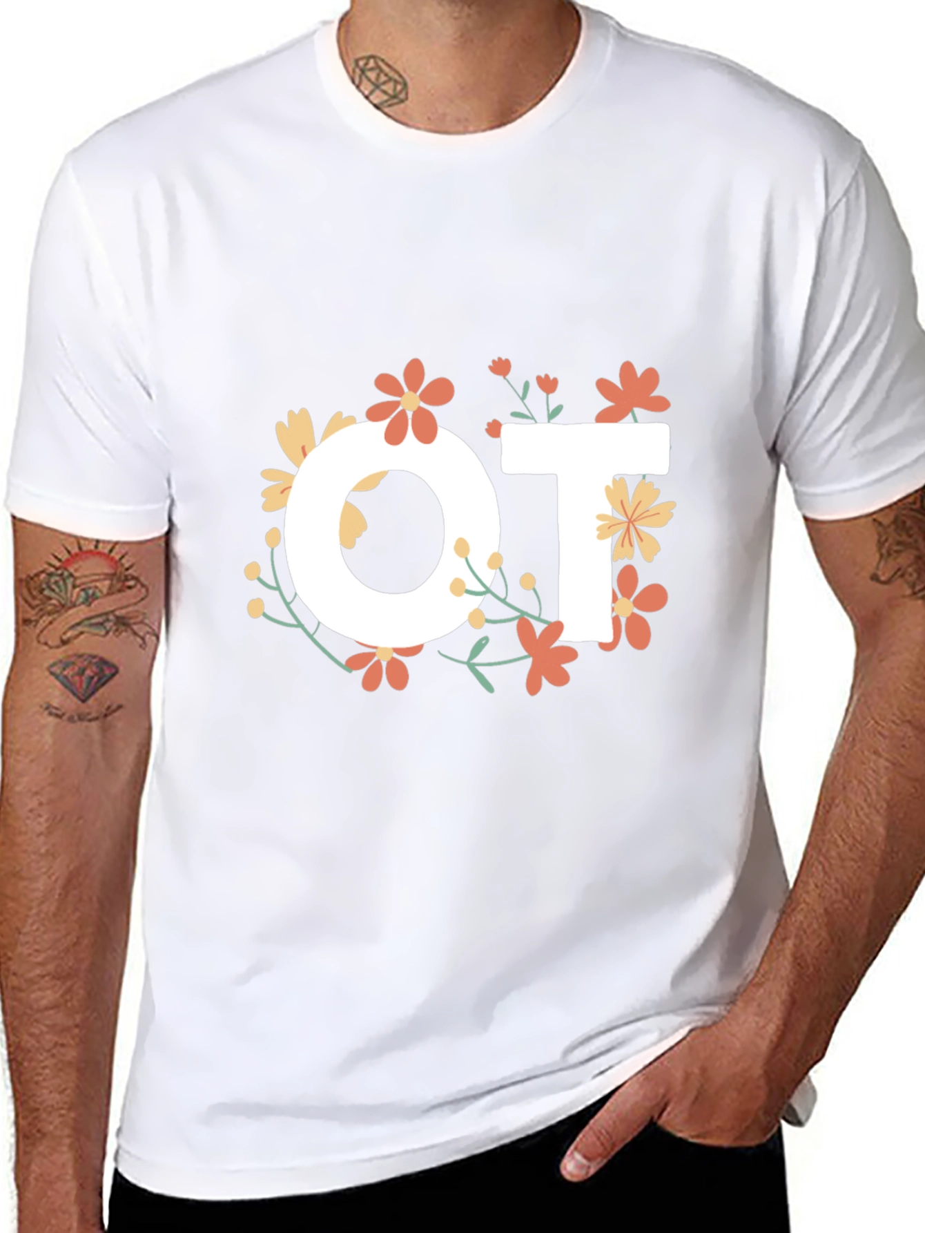 Floral OT T-Shirt - Occupational Therapist Tee