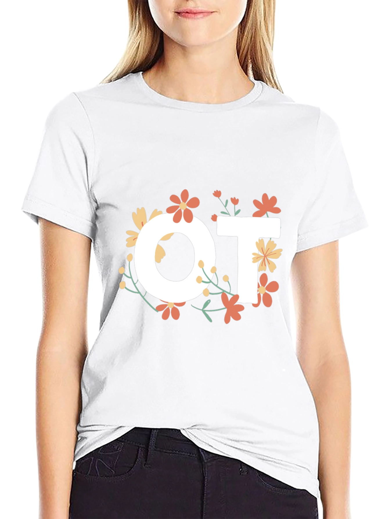 Floral OT T-Shirt - Occupational Therapist Tee