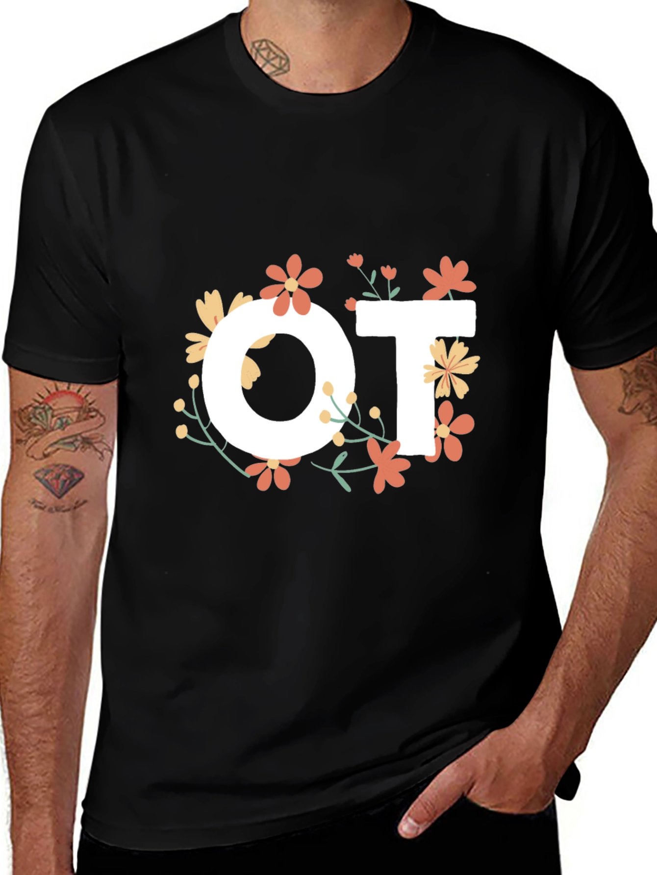 Floral OT T-Shirt - Occupational Therapist Tee