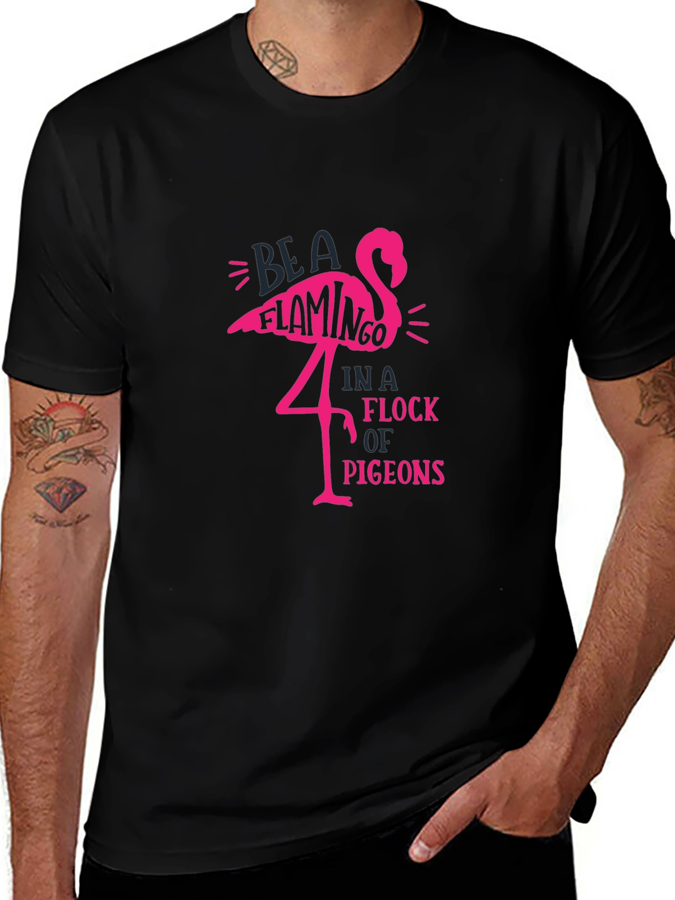 Be A Flamingo T-Shirt - Unique Graphic Tee