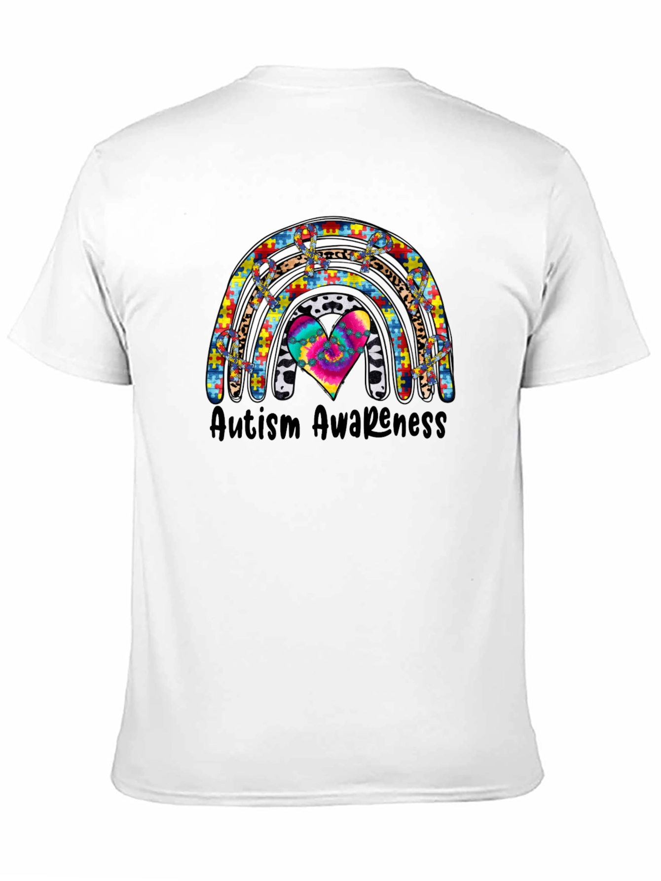 Autism Awareness Rainbow Heart T-Shirt