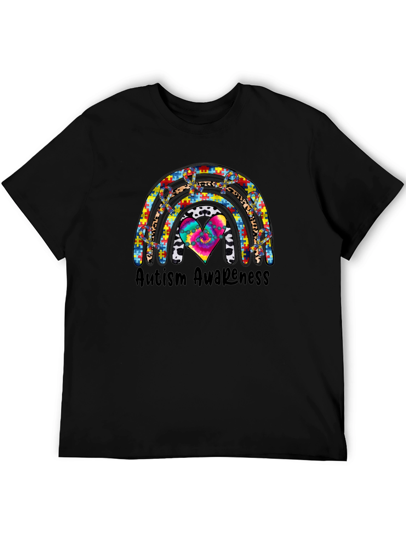Autism Awareness Rainbow Heart T-Shirt