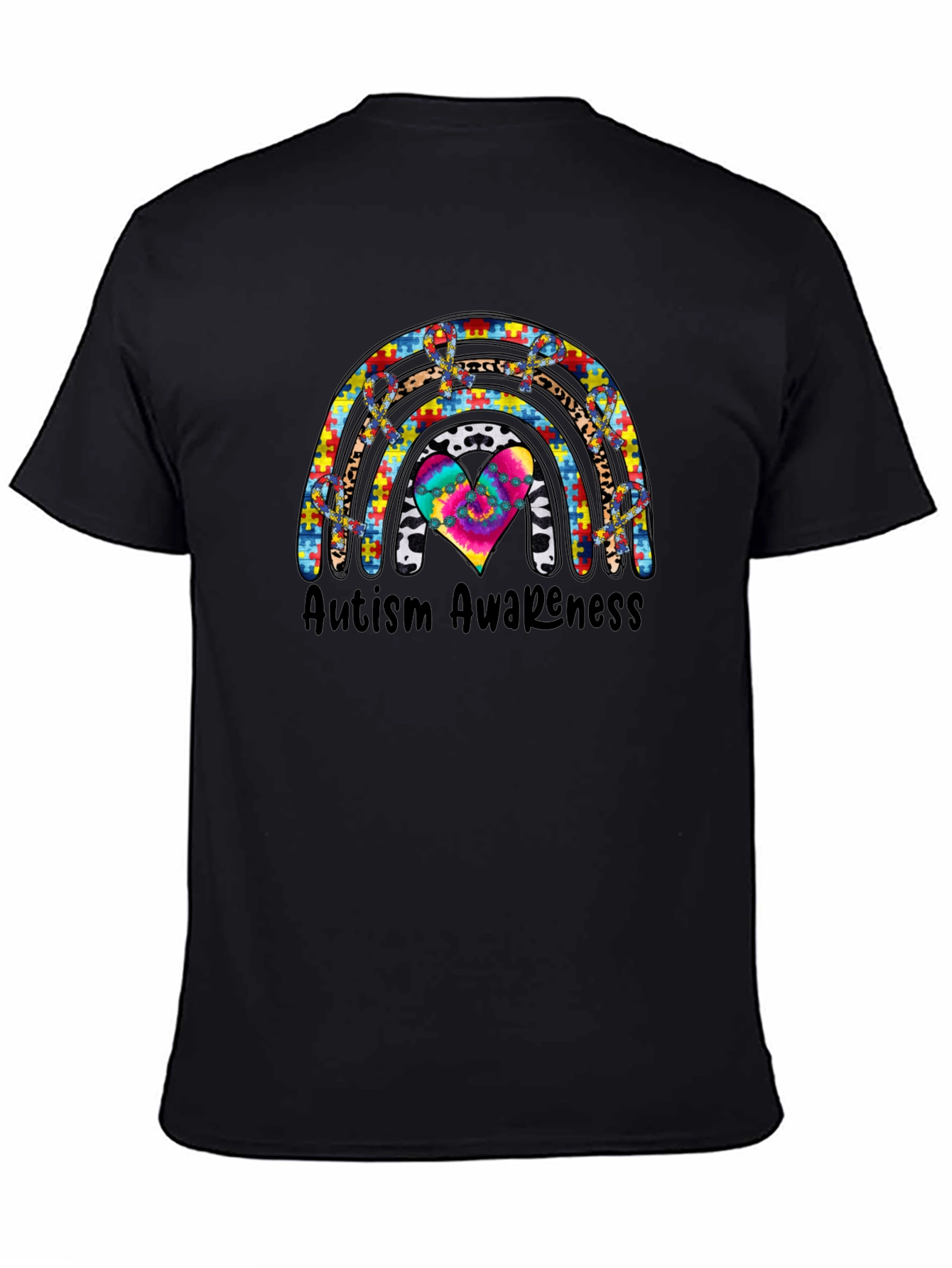 Autism Awareness Rainbow Heart T-Shirt