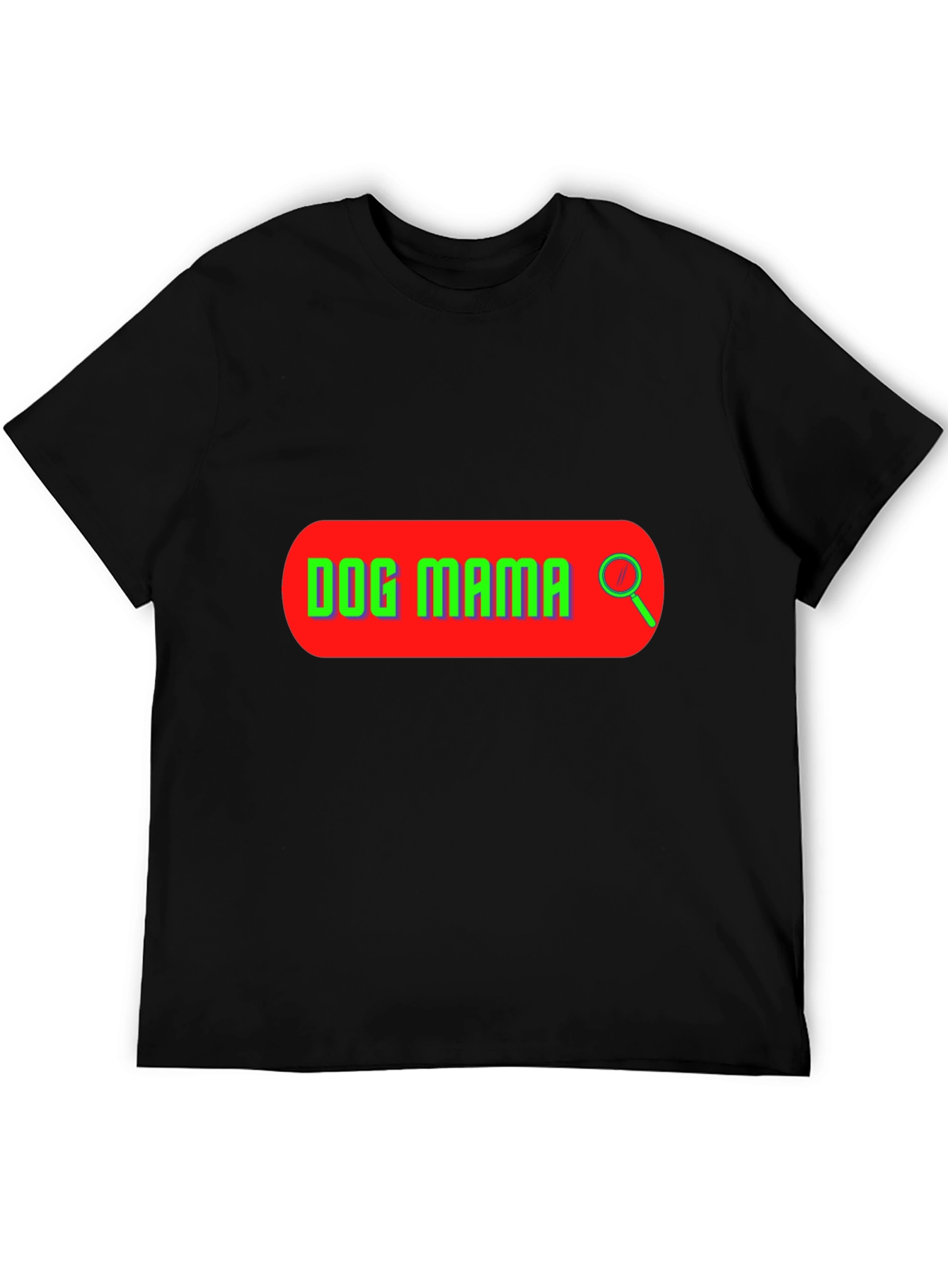Dog Mama Search Bar T-Shirt - Black Graphic Tee