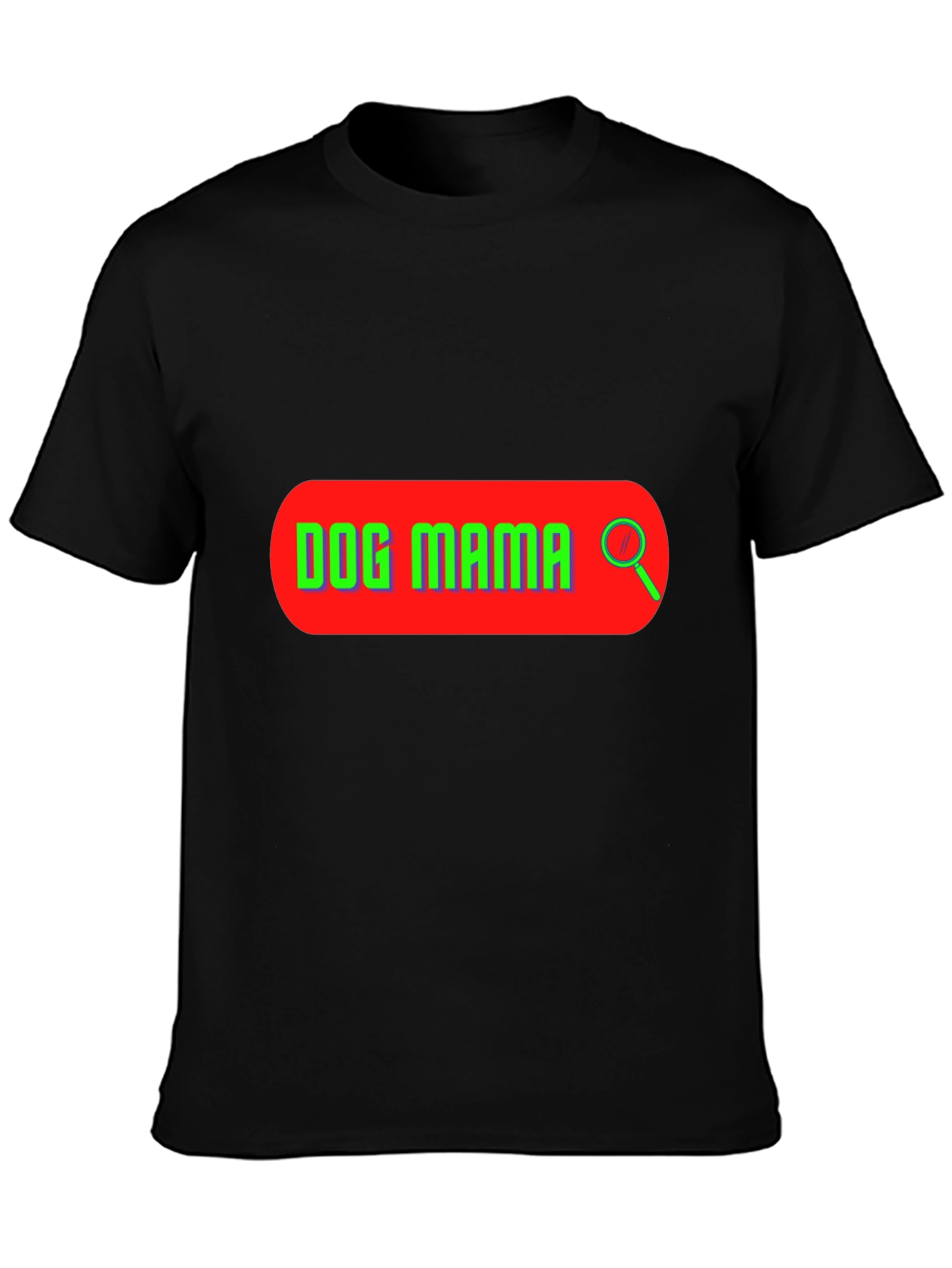Dog Mama Search Bar T-Shirt - Black Graphic Tee